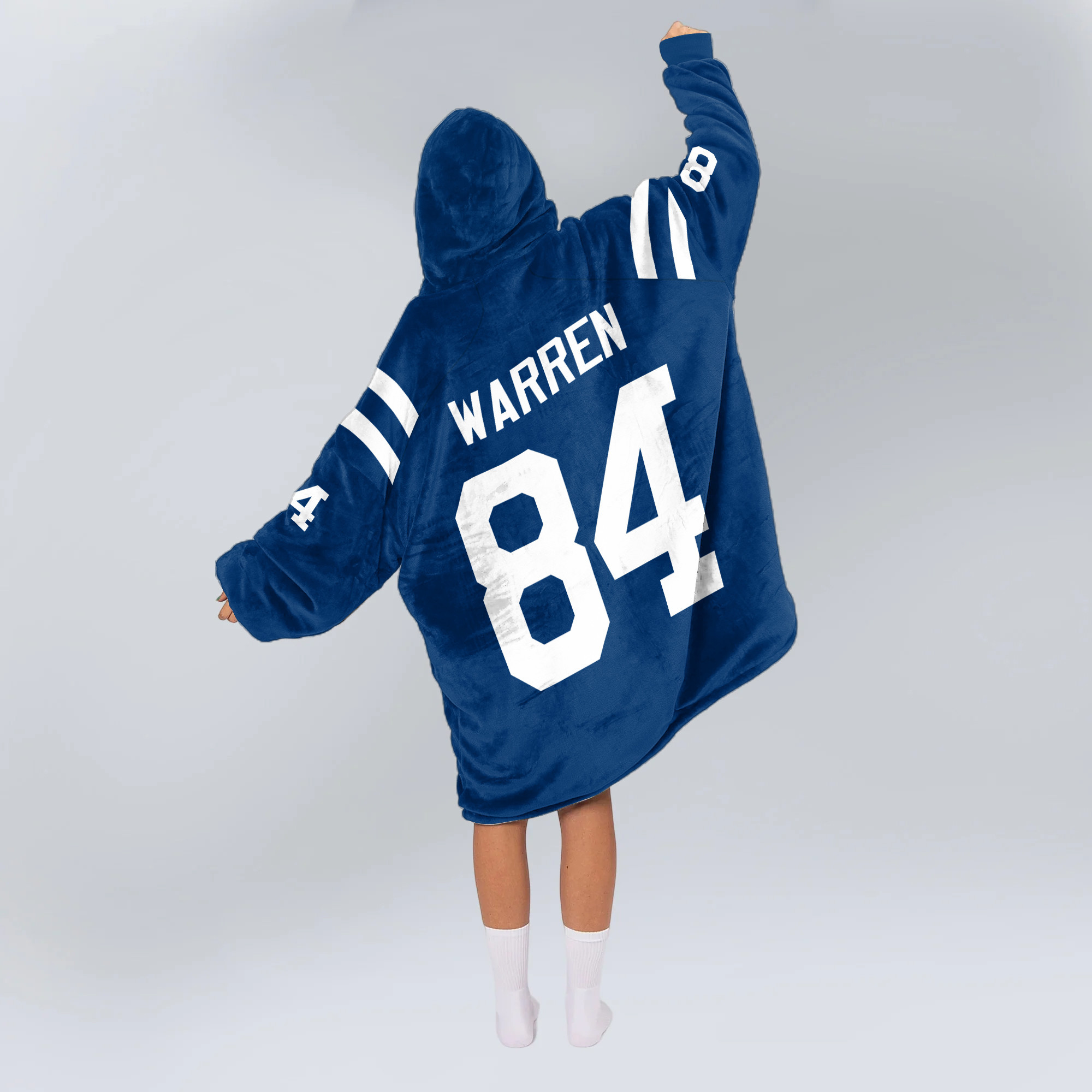 Adult 84 Indianapolis Football Unisex Blanket Hoodie
