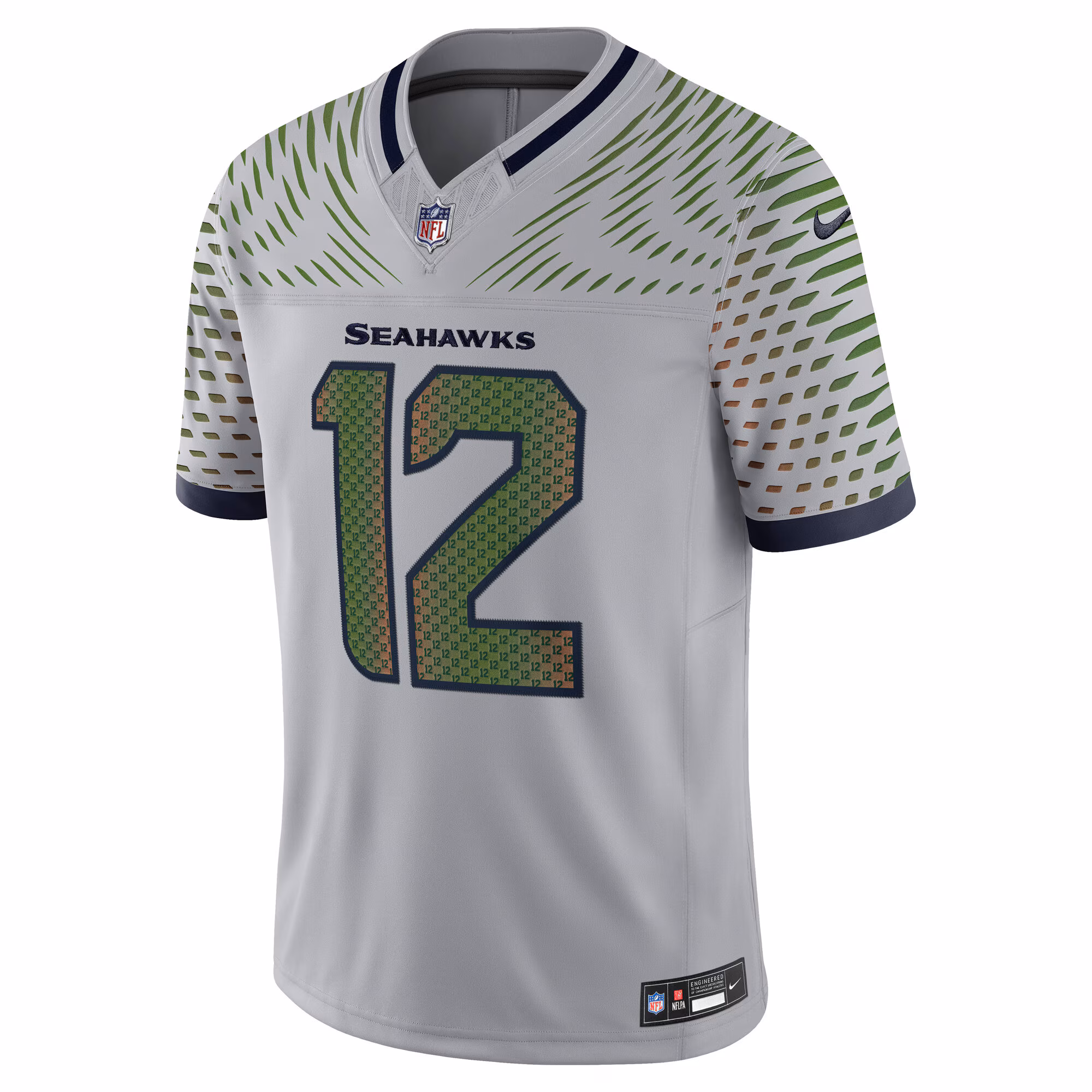 12s Seattle Seahawks #12 2025 Rivalries Collection Limited Jersey - Wolf Gray