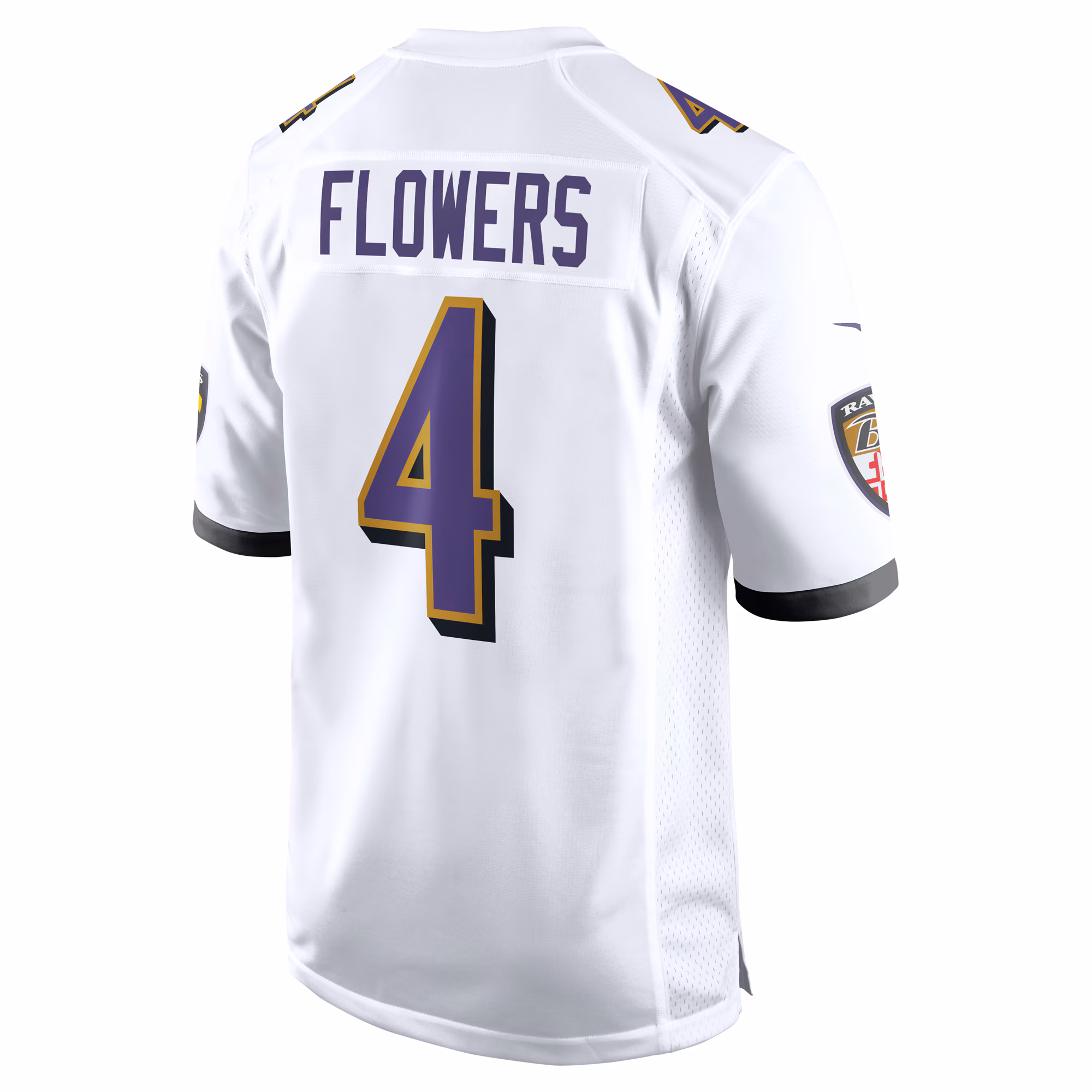 Zay Flowers Baltimore Ravens  Game Jersey -  White