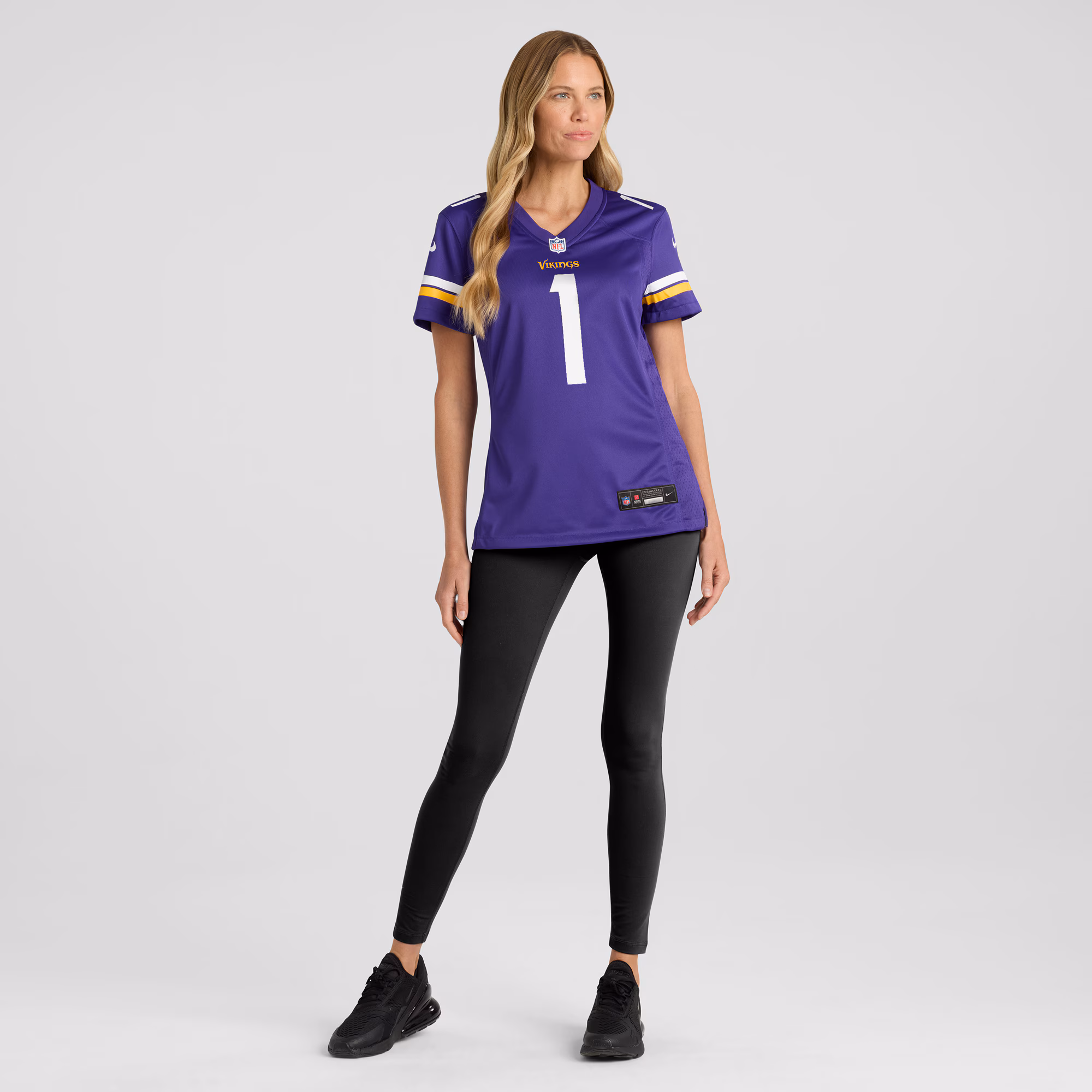 Number 1 Bride Minnesota Vikings Women's Game Jersey - Purple