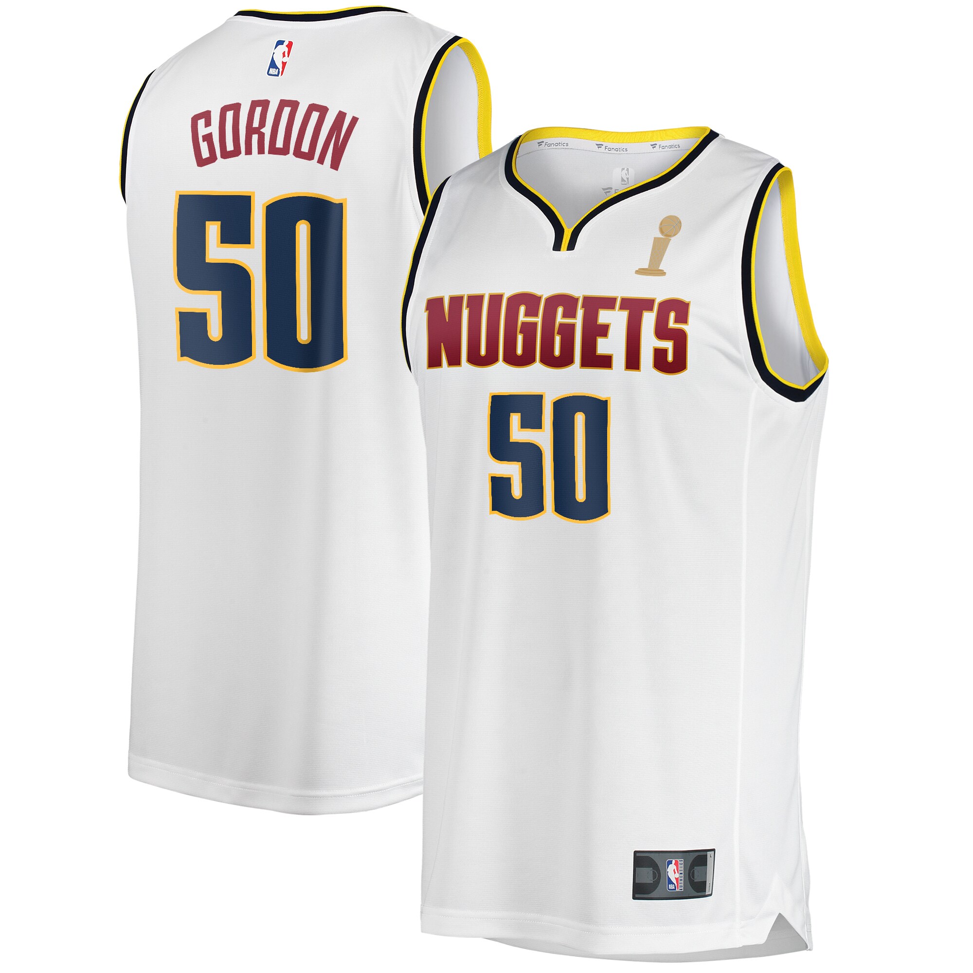 Aaron Gordon Denver Nuggets  Youth White 2023 NBA Finals Champions Fast Break Player Jersey - Association Edition