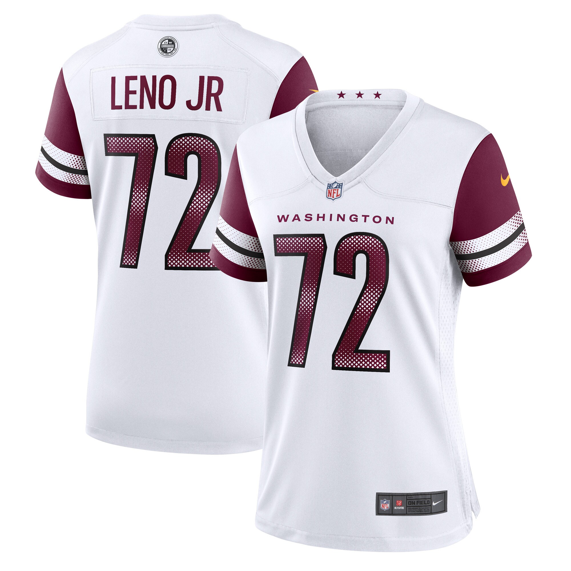 Charles Leno Jr. Washington Commanders  Women's Away Game Player Jersey - White