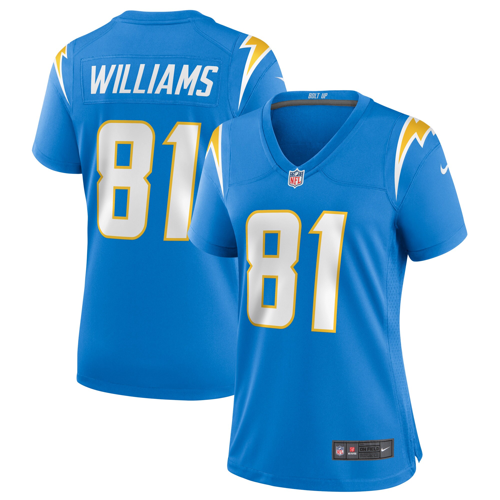 Mike Williams Los Angeles Chargers  Women's Game Jersey - Powder Blue