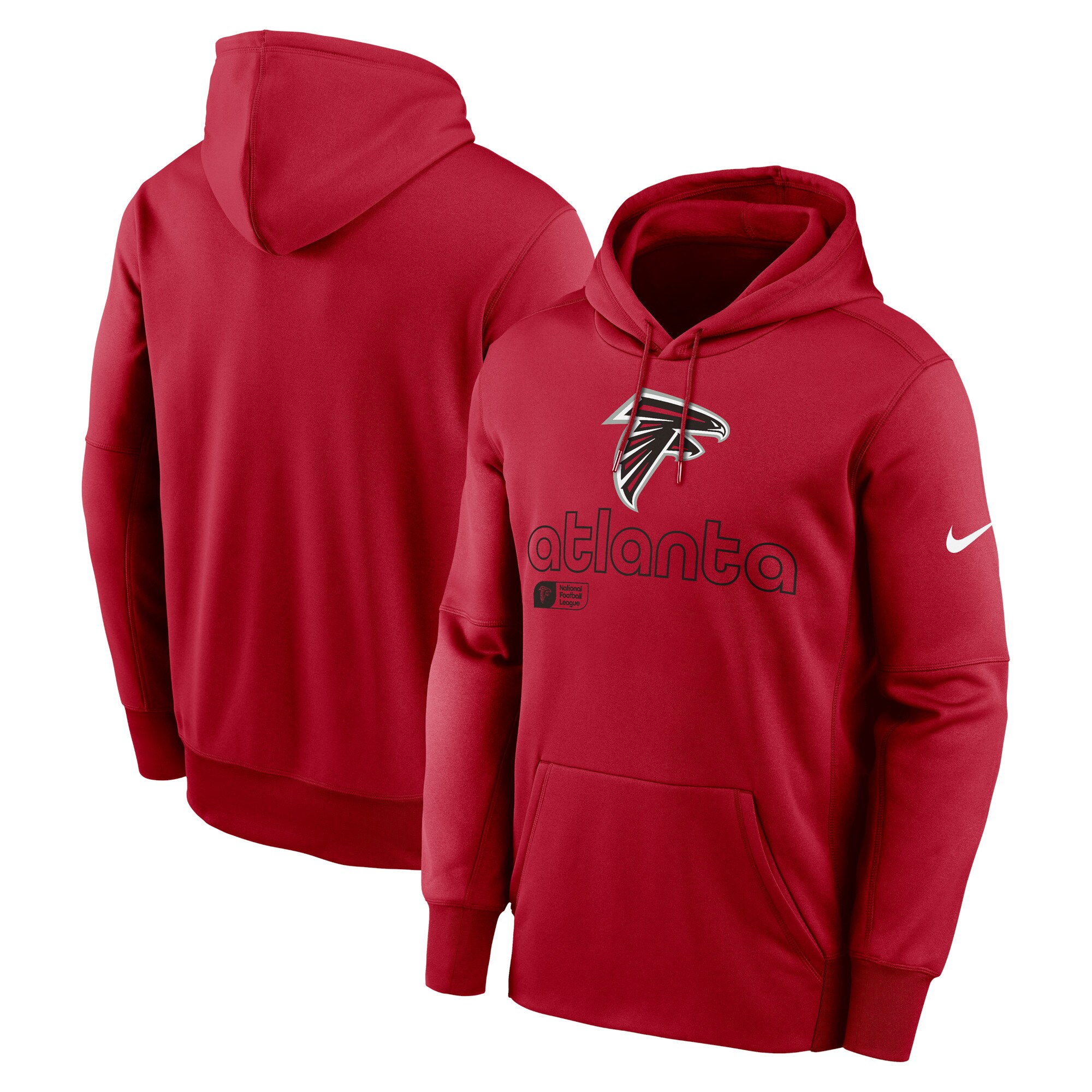 Atlanta Falcons Performance Pullover Hoodie - Red