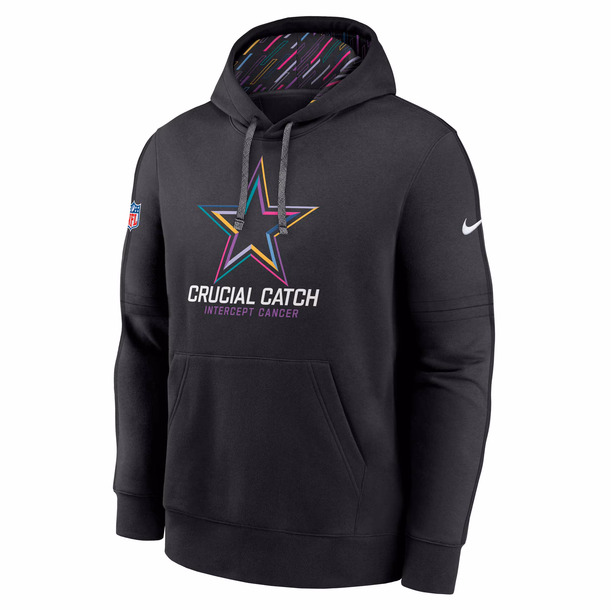 Men's Black Dallas Cowboys 2024 NFL Crucial Catch Club Pullover Hoodie