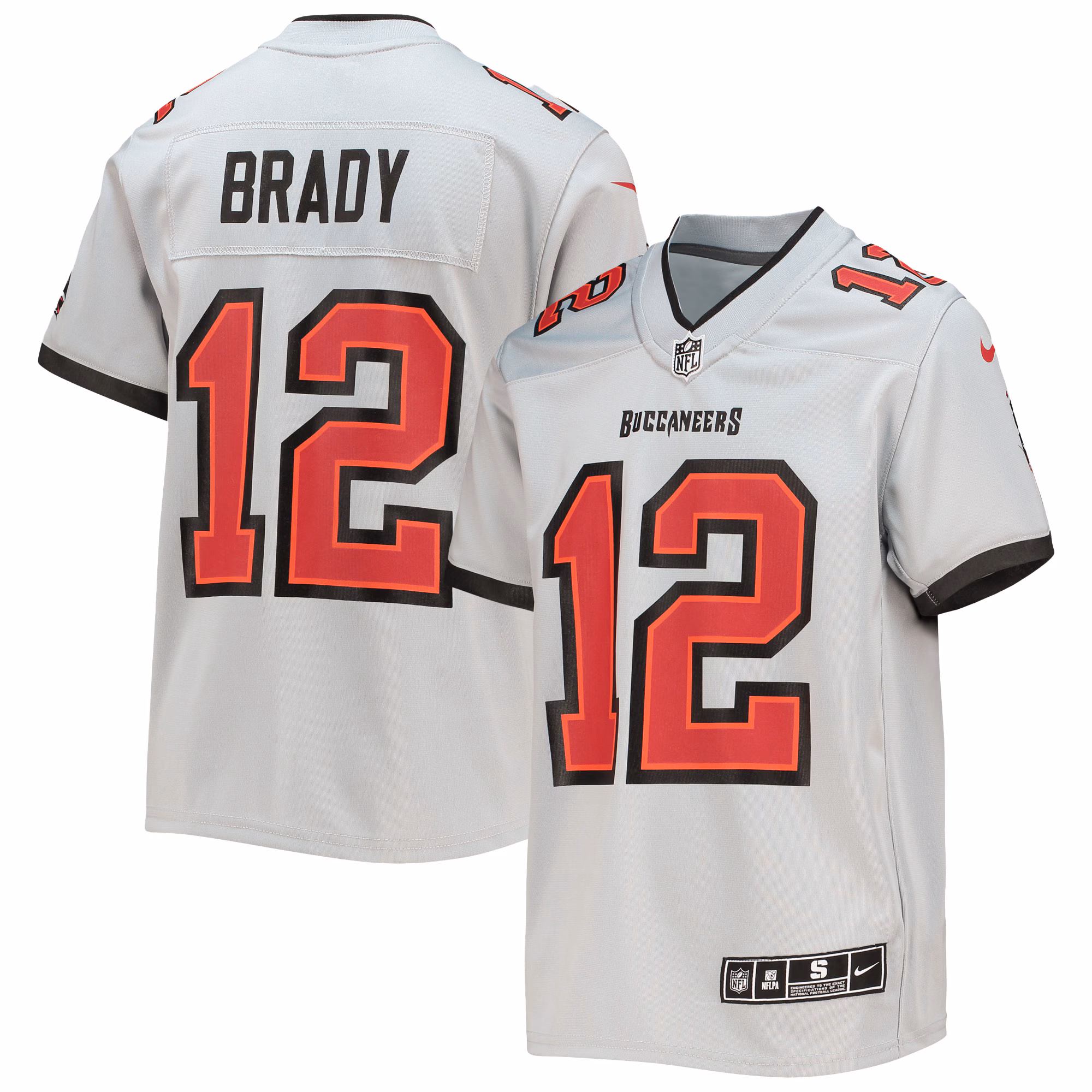 Tom Brady Tampa Bay Buccaneers Youth Inverted Team Game Jersey - Gray