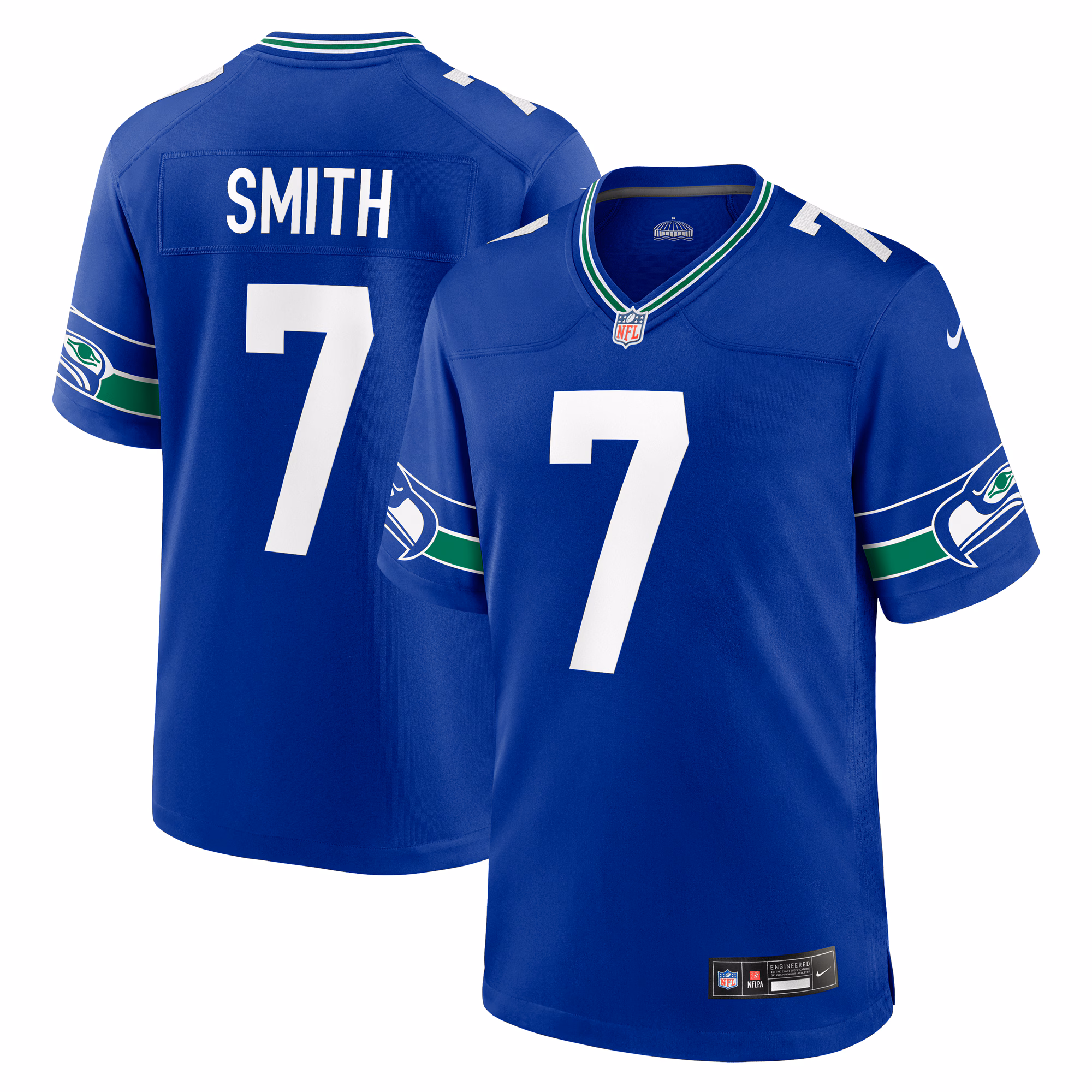 Geno Smith Seattle Seahawks Game Jersey - College Navy