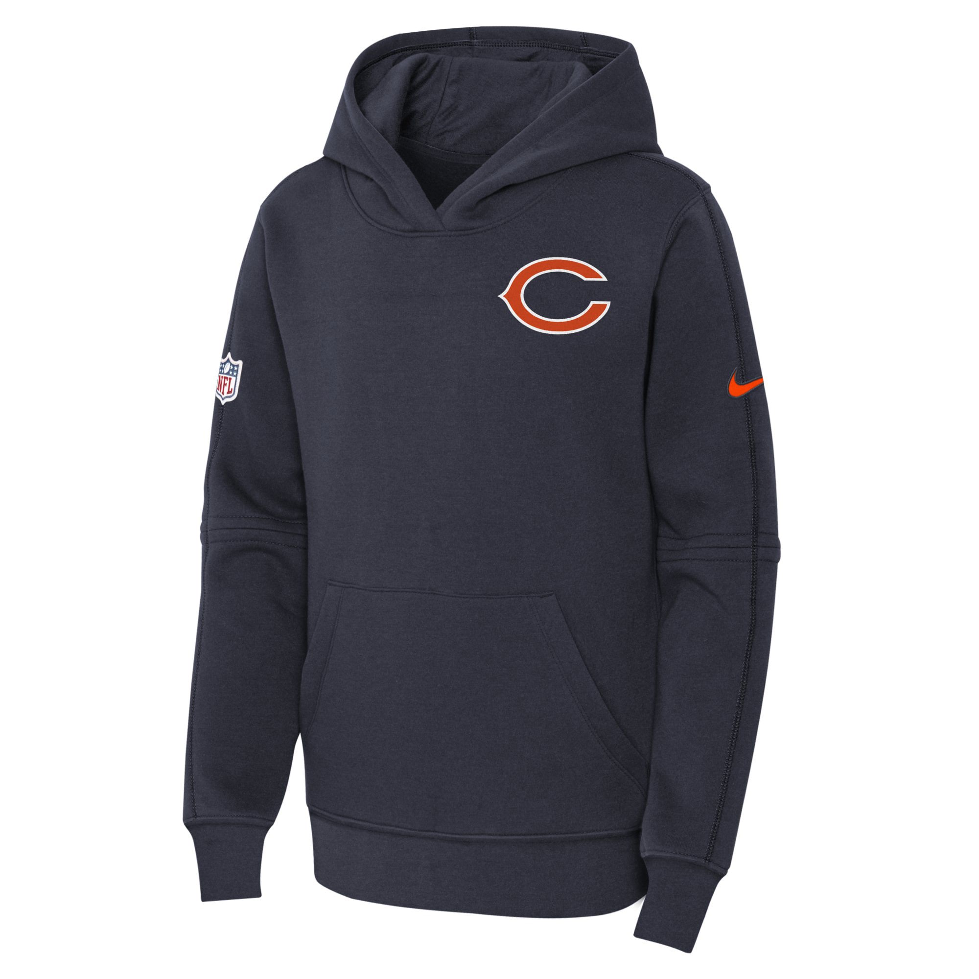 Chicago Bears  Youth 2023 Sideline Club Fleece Pullover Hoodie - Navy