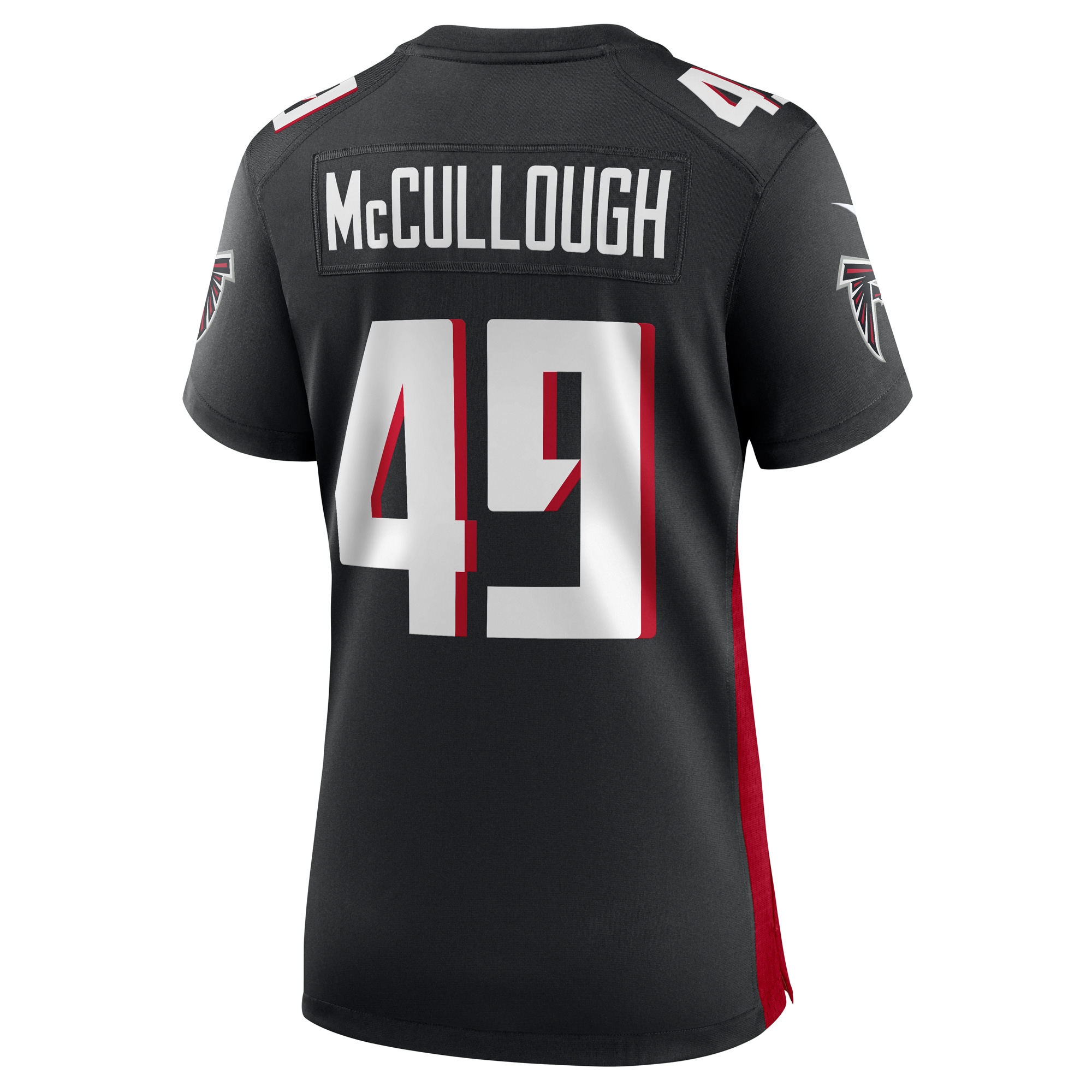 Liam McCullough Atlanta Falcons Women's Team Game Jersey -  Black