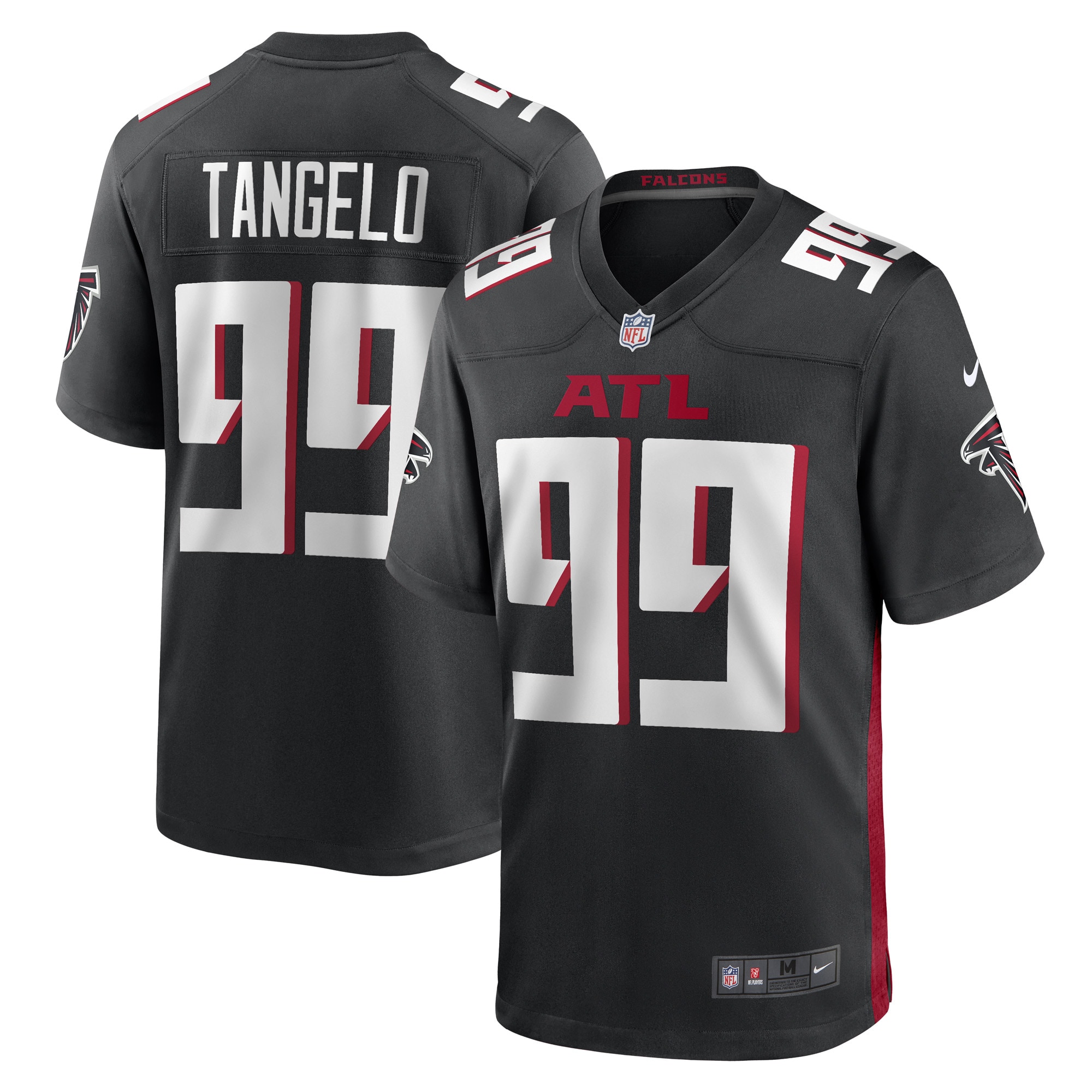 Derrick Tangelo Atlanta Falcons  Game Player Jersey - Black