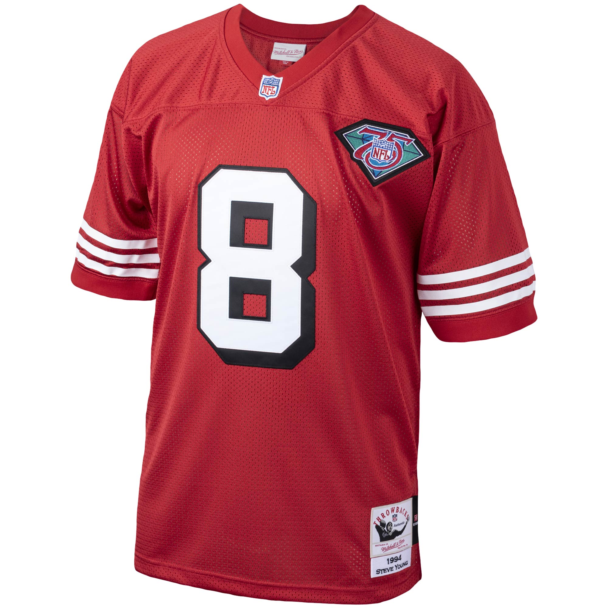 Steve Young San Francisco 49ers  1994 Authentic Throwback Retired Player Jersey - Scarlet