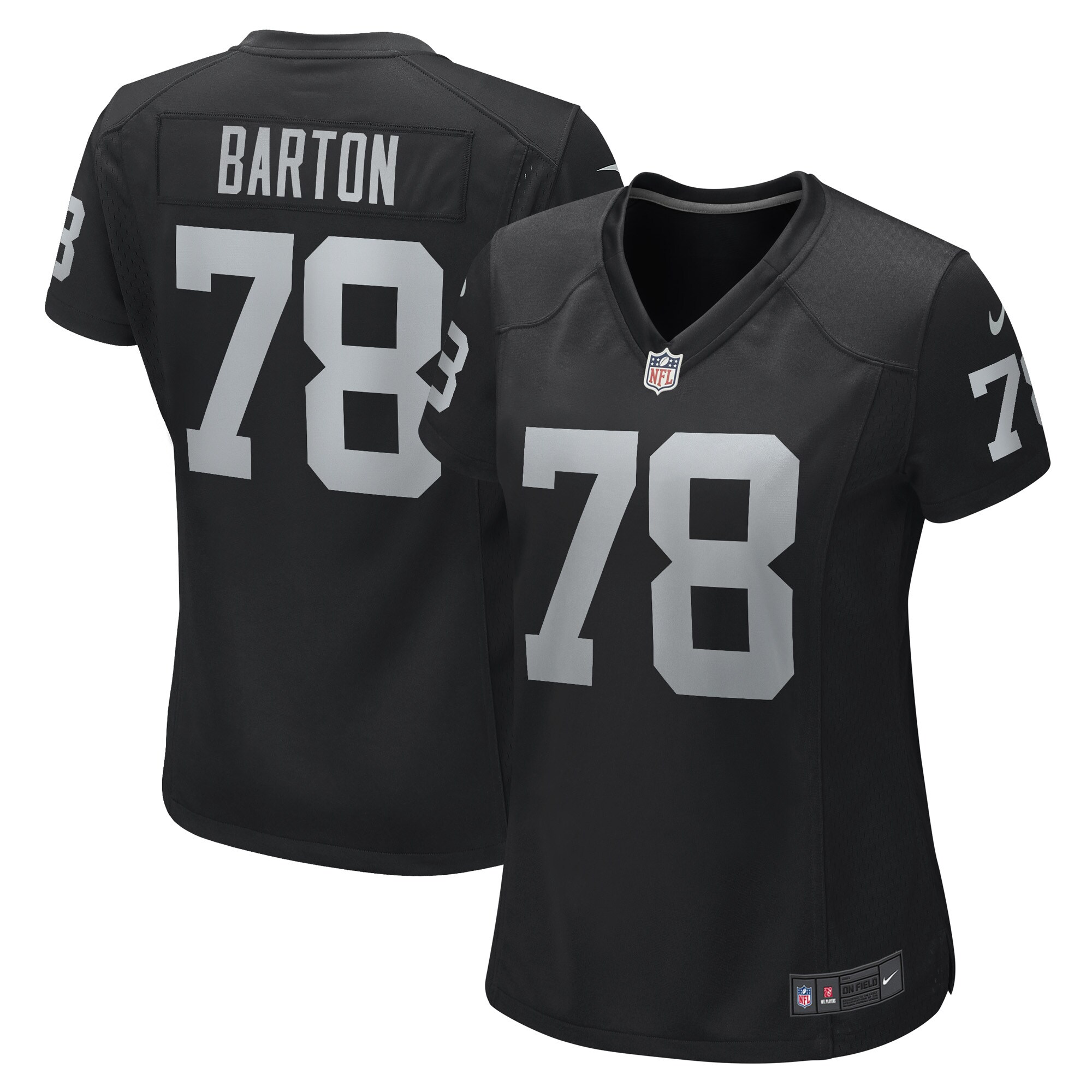 Jackson Barton Las Vegas Raiders  Women's Game Player Jersey - Black