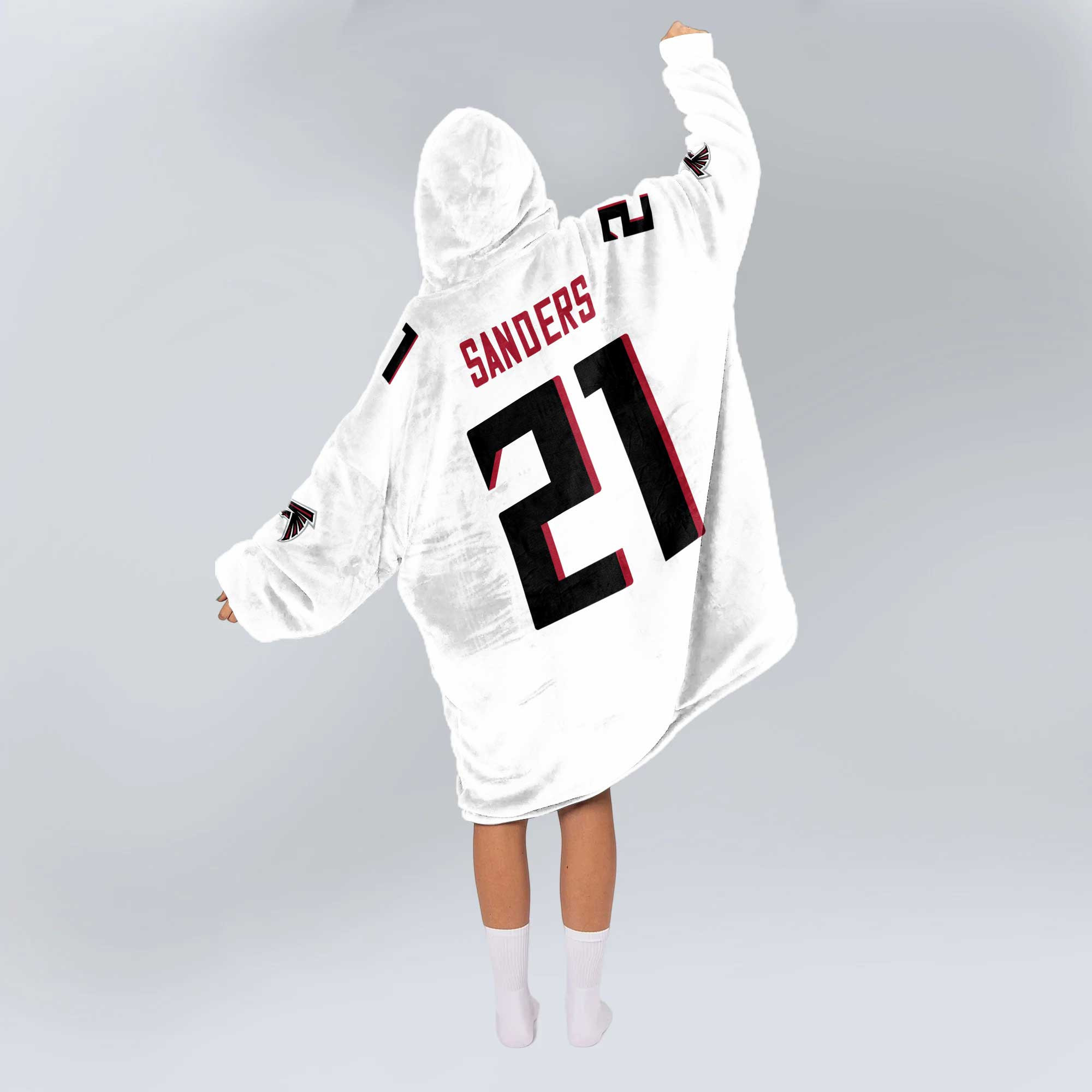 Adult 21 Atlanta Football Unisex Blanket Hoodie