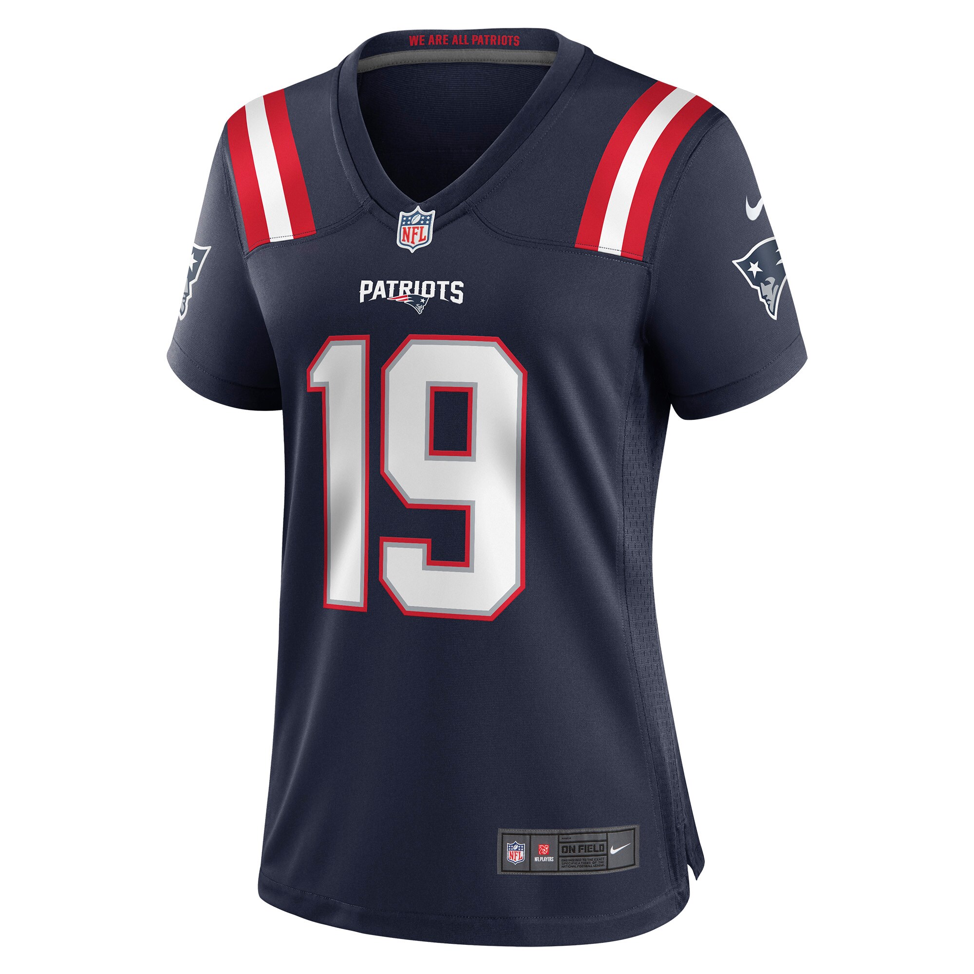 Malcolm Perry New England Patriots  Women's Game Player Jersey - Navy
