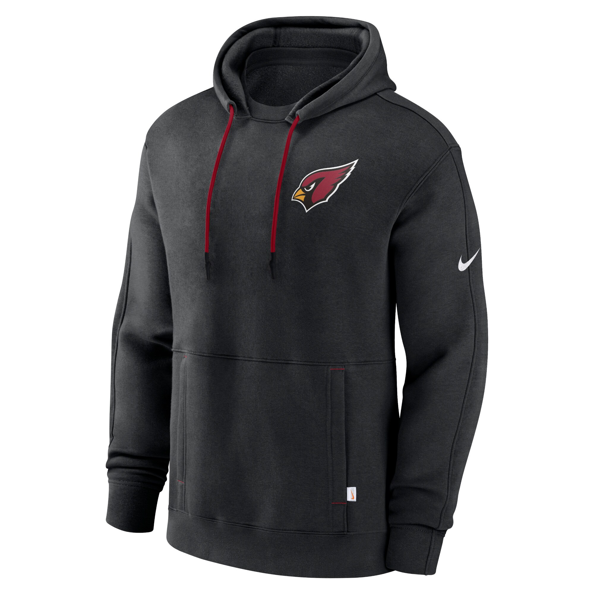 Arizona Cardinals  Layered Logo Statement Pullover Hoodie - Black