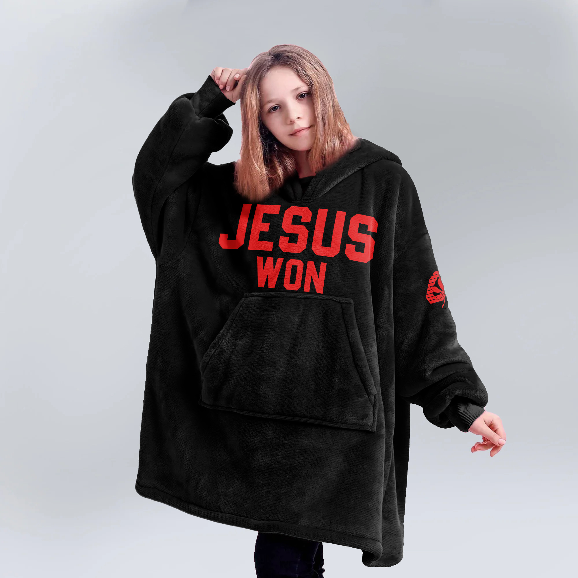 Kid Ohio State Football Unisex Blanket Hoodie
