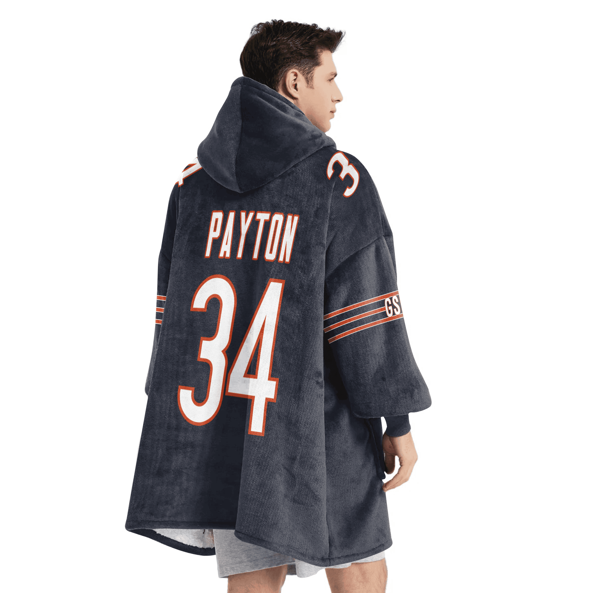 Adult 34 Chicago Football Unisex Blanket Hoodie
