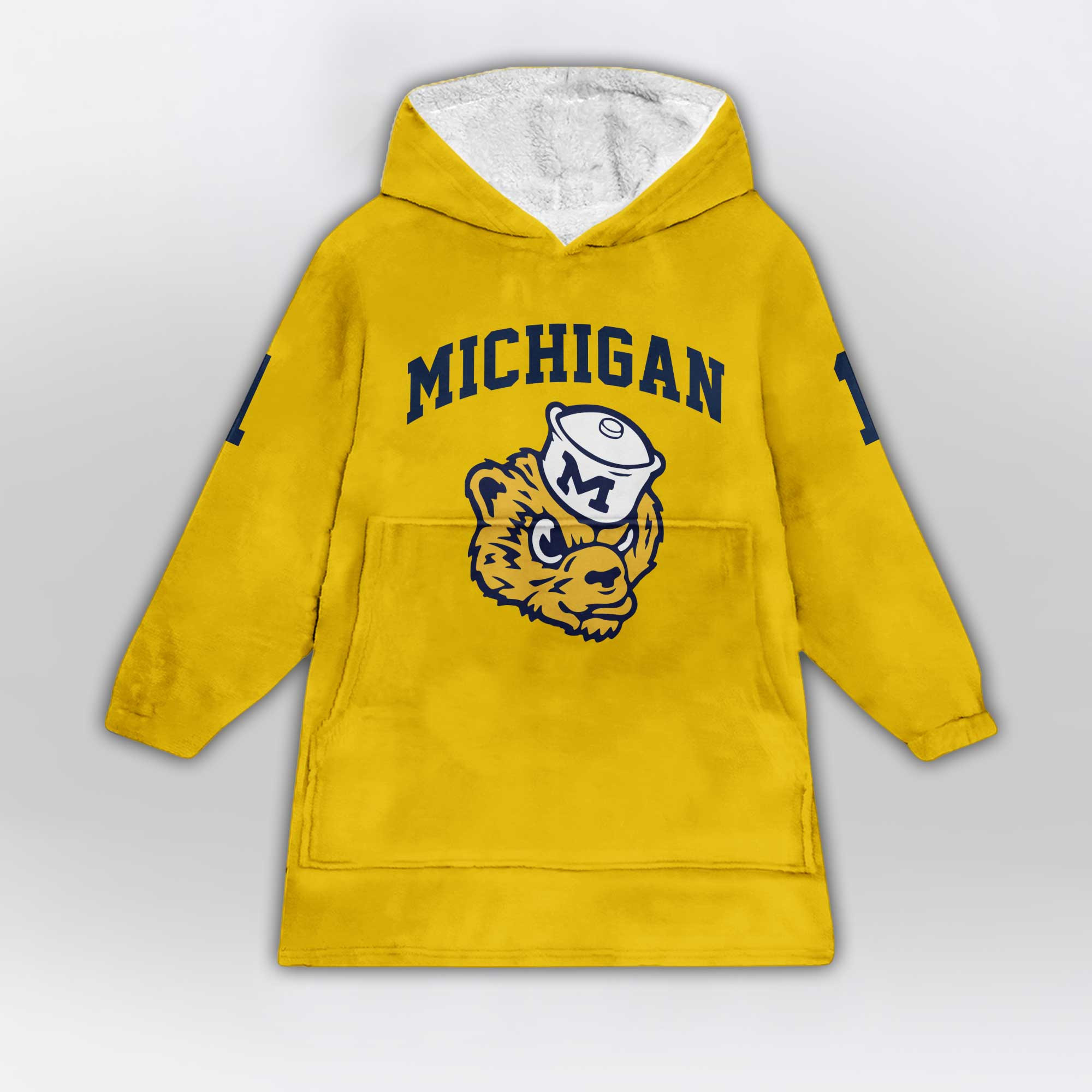 Kid 1 Michigan Football Unisex Blanket Hoodie