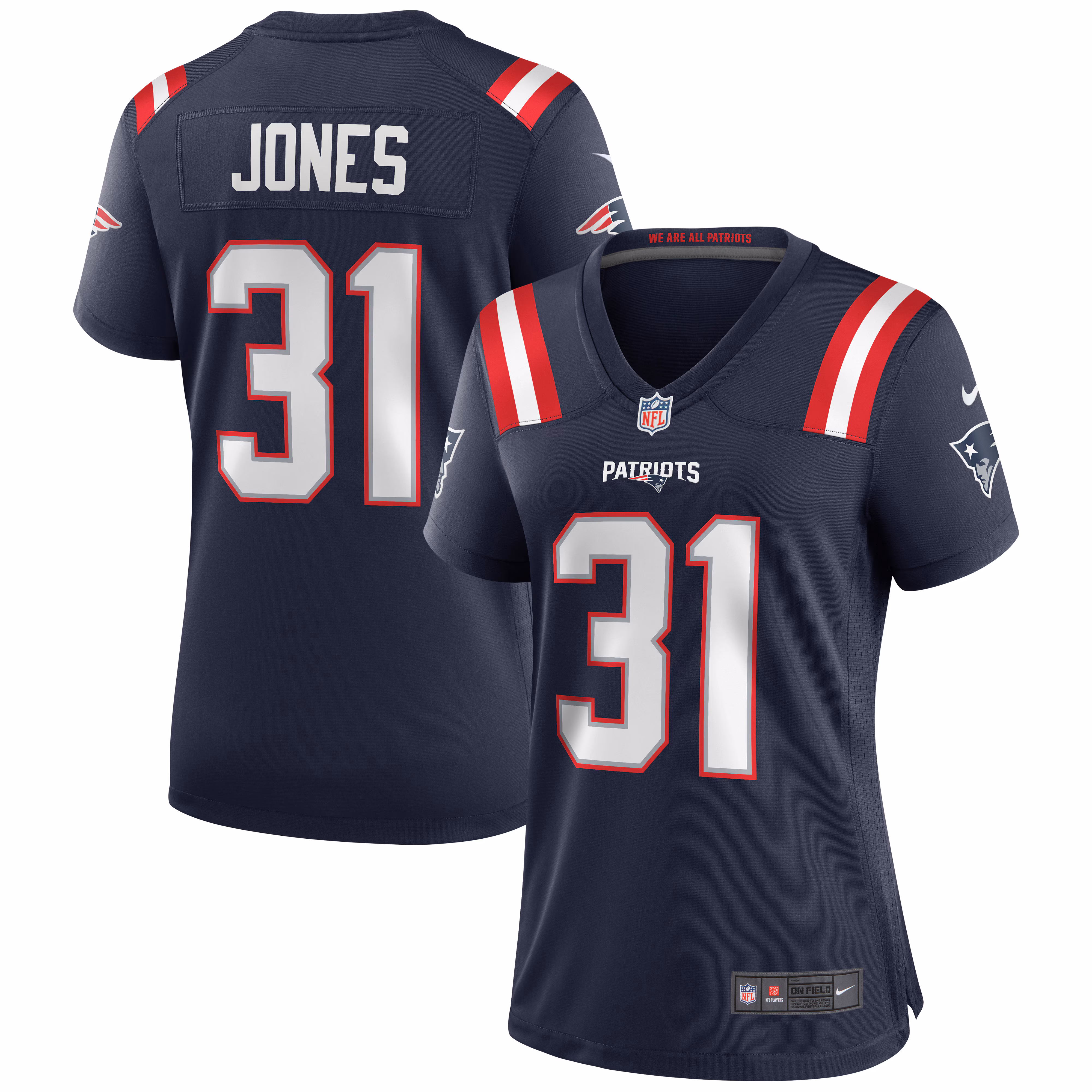 Jonathan Jones New England Patriots Women's Game Jersey - Navy