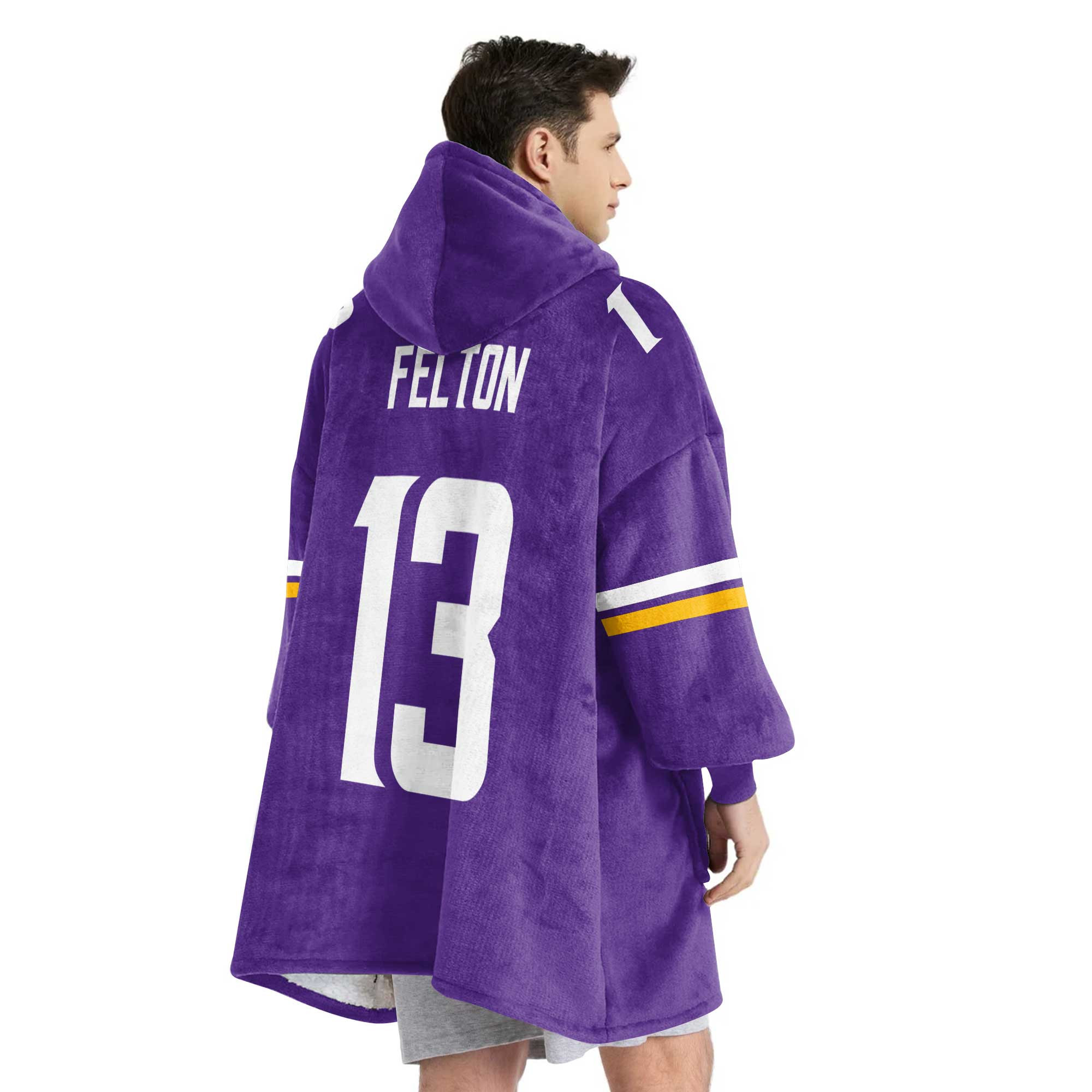 Adult 13 Minnesota Football Unisex Blanket Hoodie