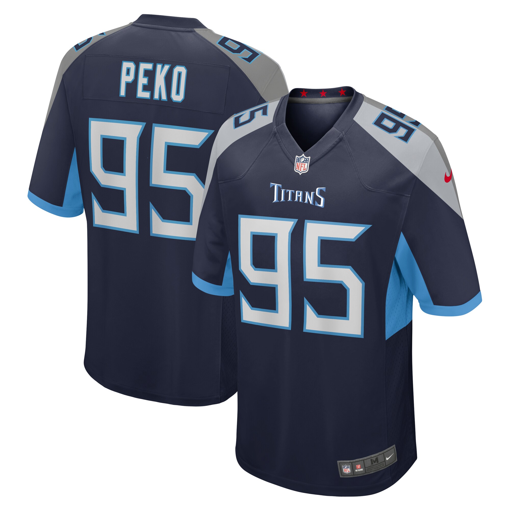 Kyle Peko Tennessee Titans Team Game Jersey -  Navy