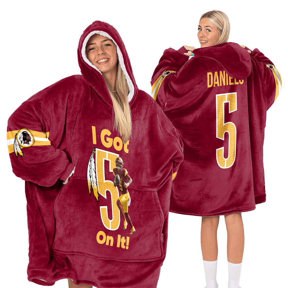 Adult J.D 5 Washington Football Unisex Blanket Hoodie