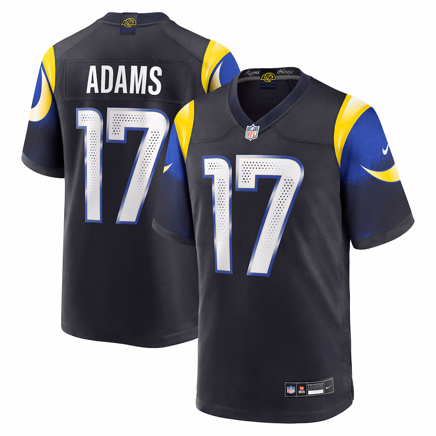 Davante Adams #17 Los Angeles Rams 2025 Rivalries Collection Game Jersey - Midnight Blue