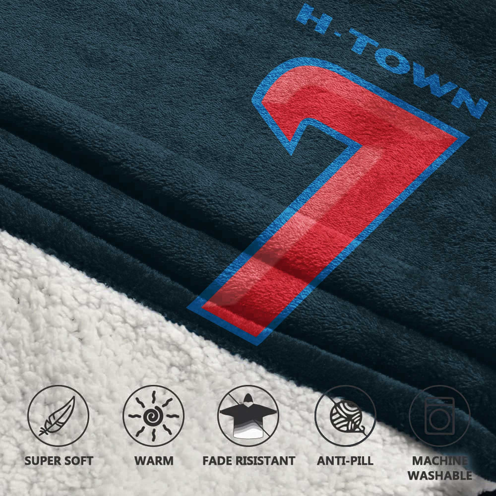 Adult C.S 7 Houston Football Unisex Blanket Hoodie