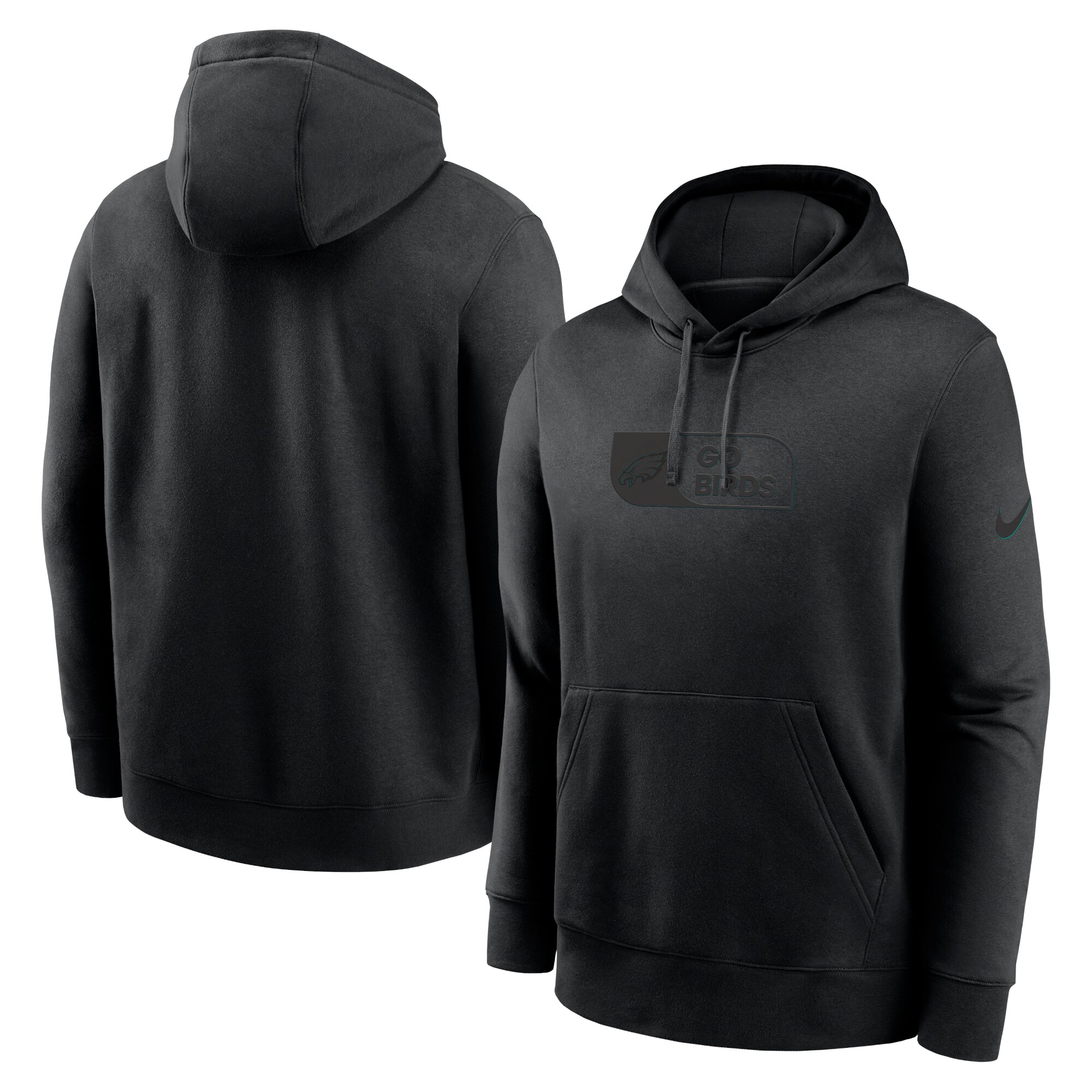Philadelphia Eagles Edge French Terry Club Pullover Hoodie - Black