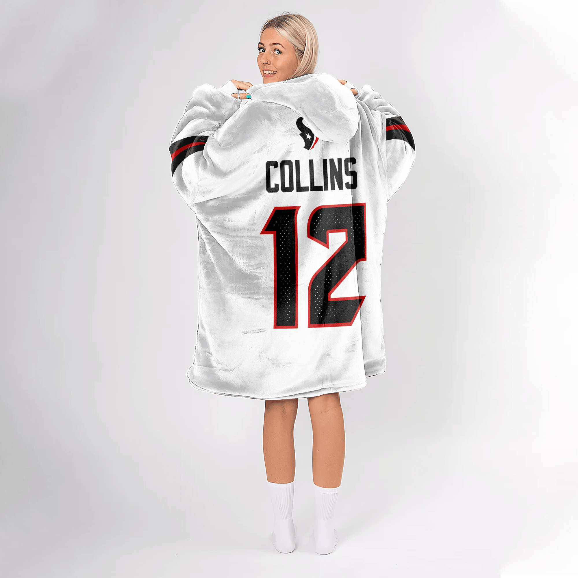 Adult N.C 12 Houston Football Unisex Blanket Hoodie