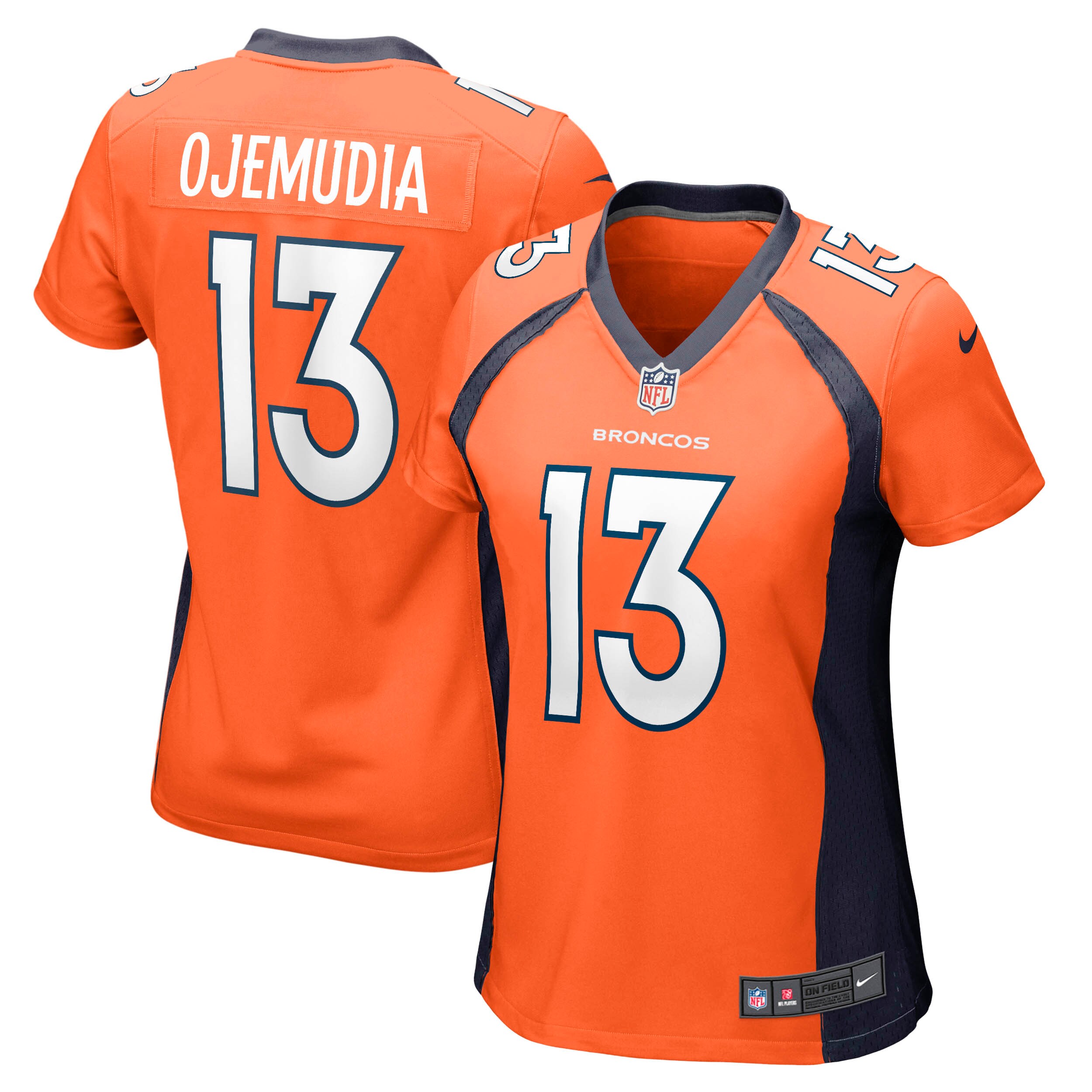 Michael Ojemudia Denver Broncos  Women's Game Jersey - Orange