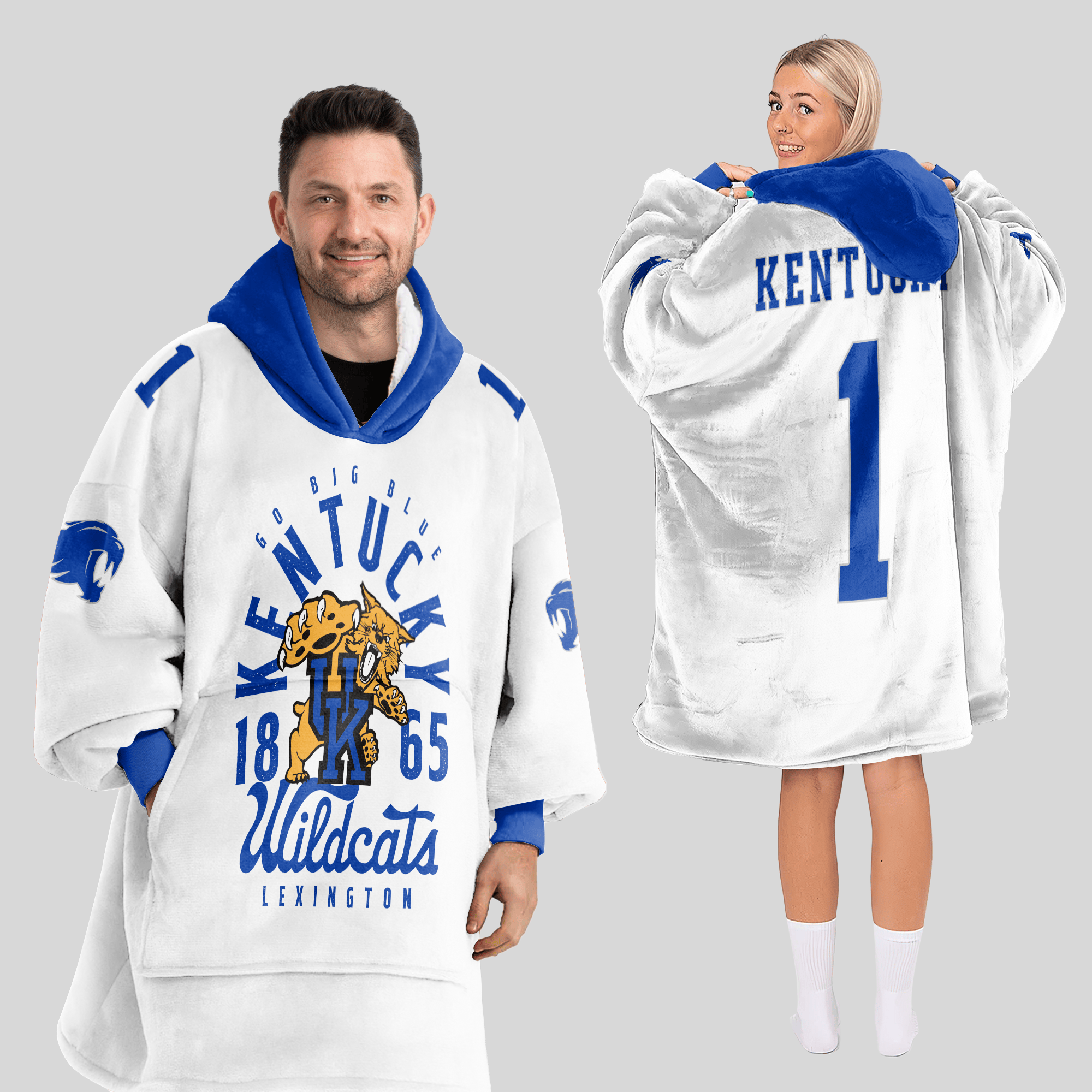 Adult #1 Kentucky Football Unisex Blanket Hoodie