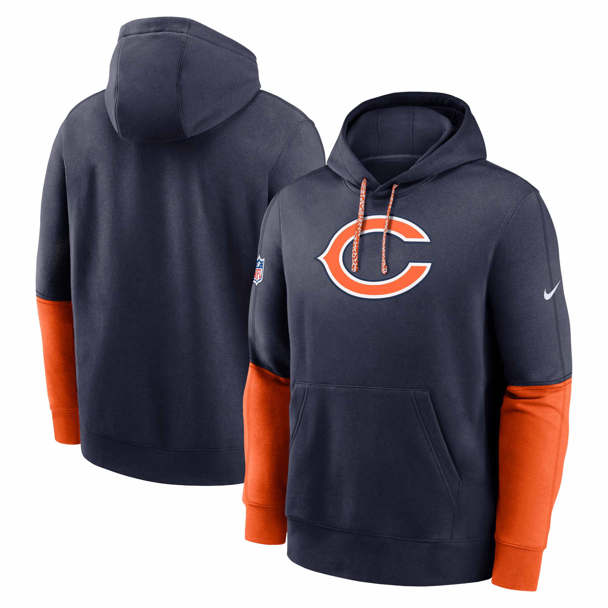 Chicago Bears 2024 Sideline Club Pullover Hoodie - Navy