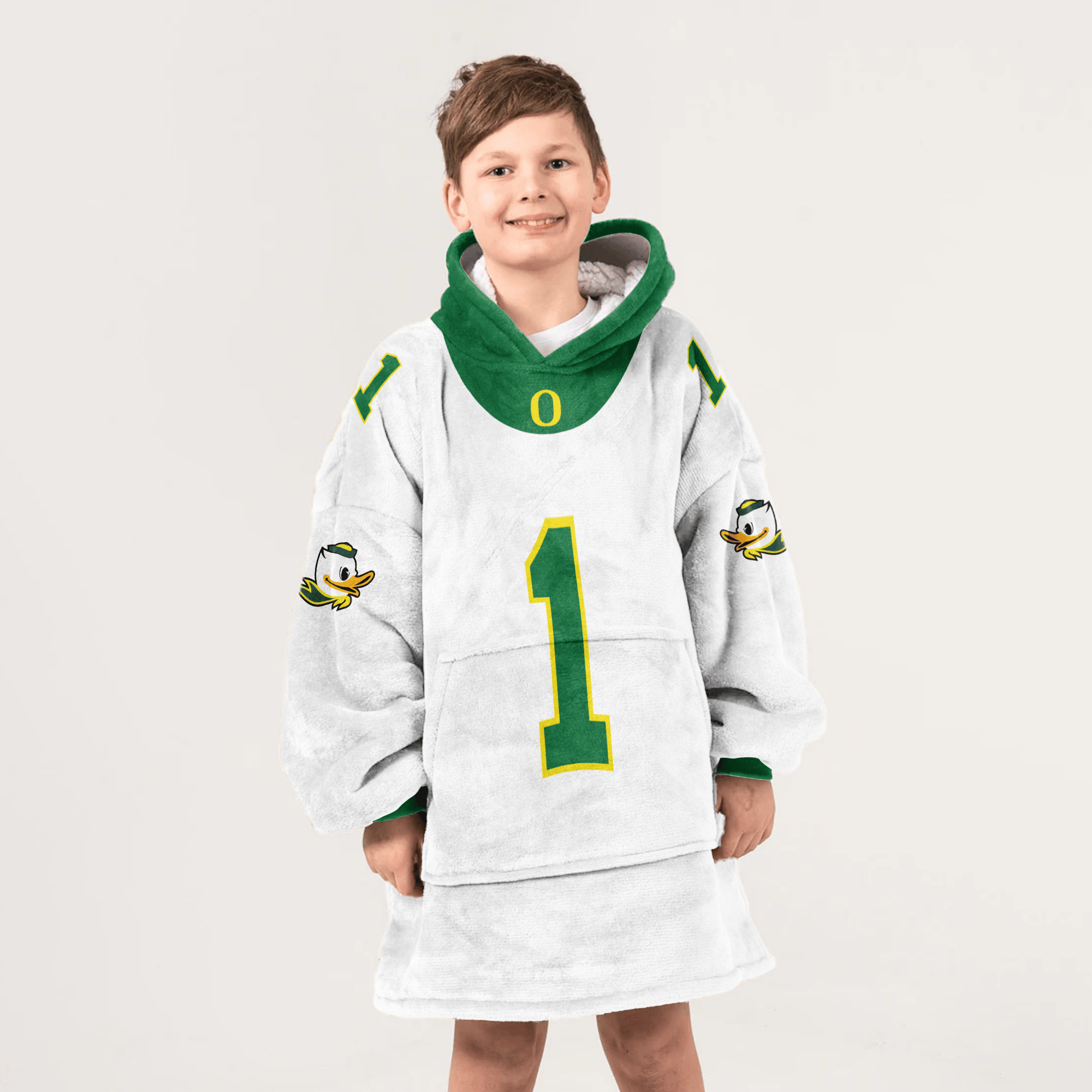 Kid #1 Oregon Football Unisex Blanket Hoodie