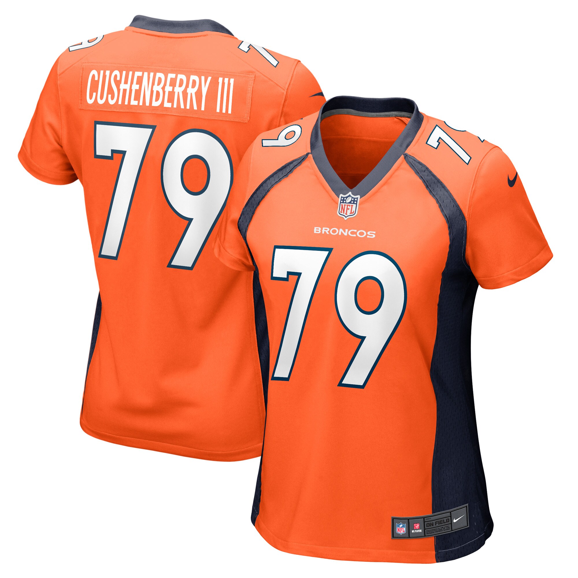 Lloyd Cushenberry III Denver Broncos  Women's Game Player Jersey - Orange