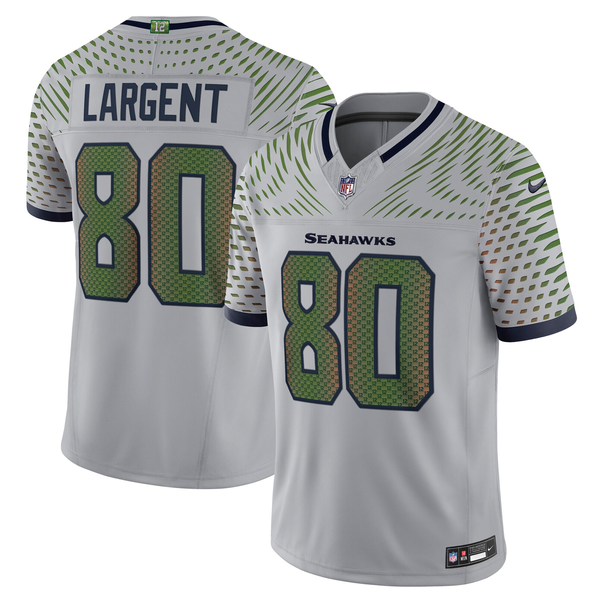 Steve Largent #80 Seattle Seahawks 2025 Rivalries Collection Retired Player Limited Jersey - Wolf Gray