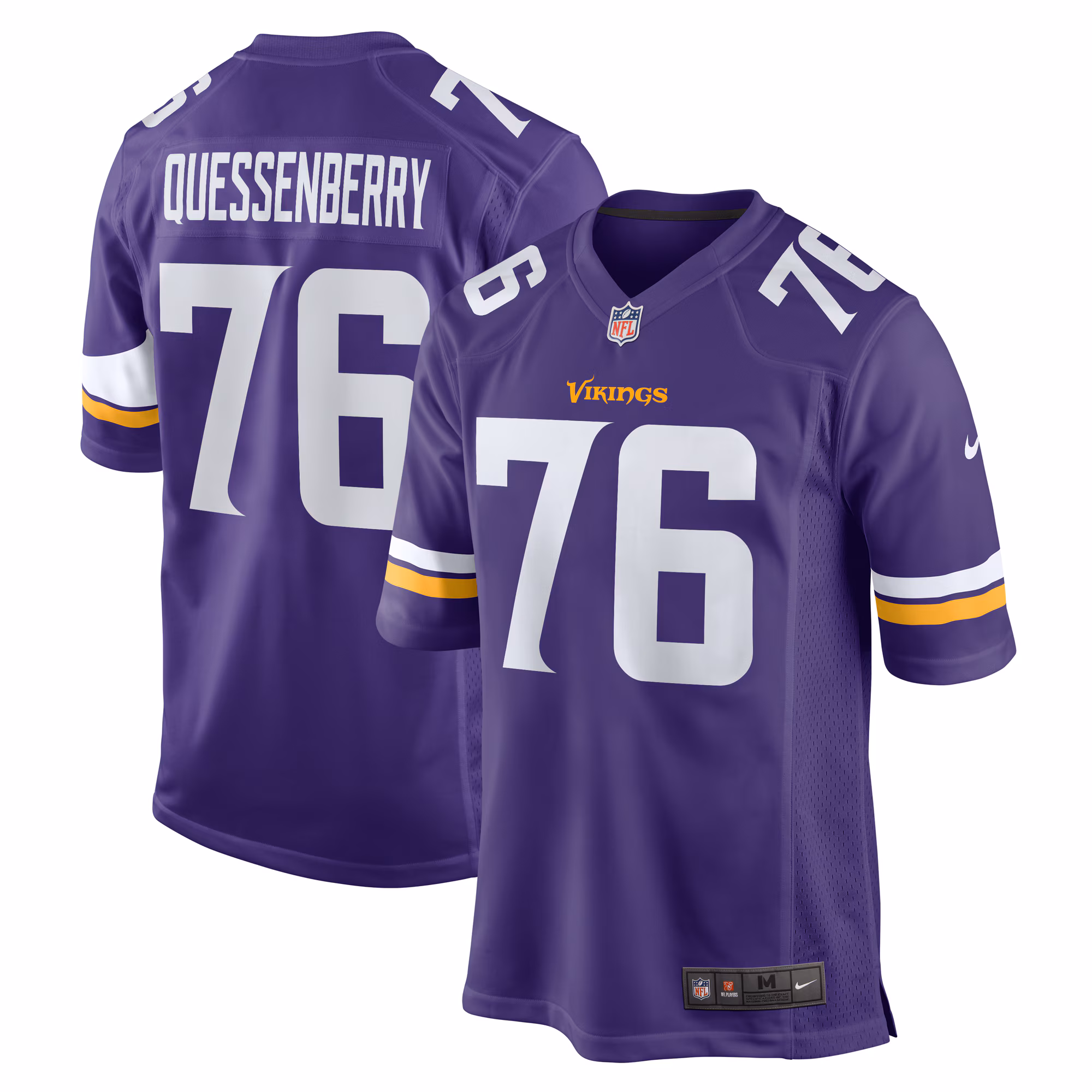 David Quessenberry Minnesota Vikings Team Game Jersey -  Purple