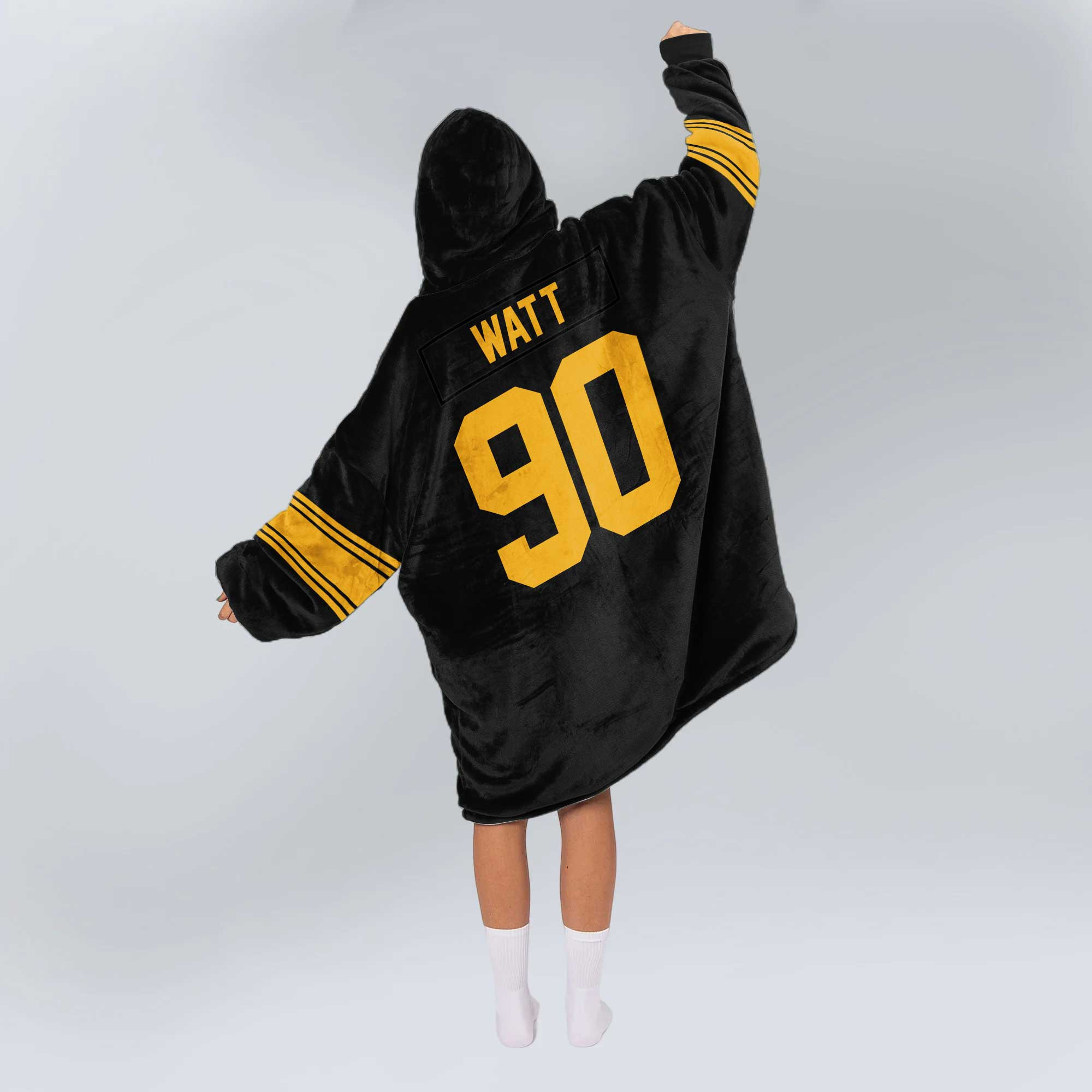 Adult 90 Pittsburgh Football Unisex Blanket Hoodie