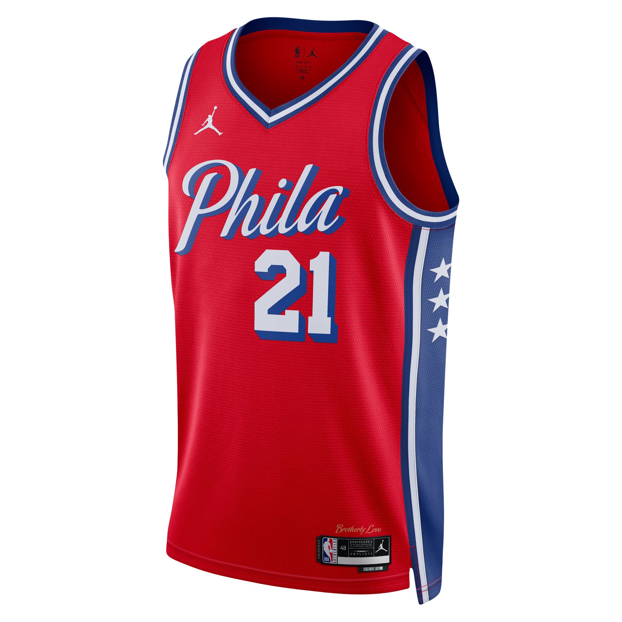 Joel Embiid 2022/23 Philadelphia 76ers  Unisex Swingman Jersey - Statement Edition - Red
