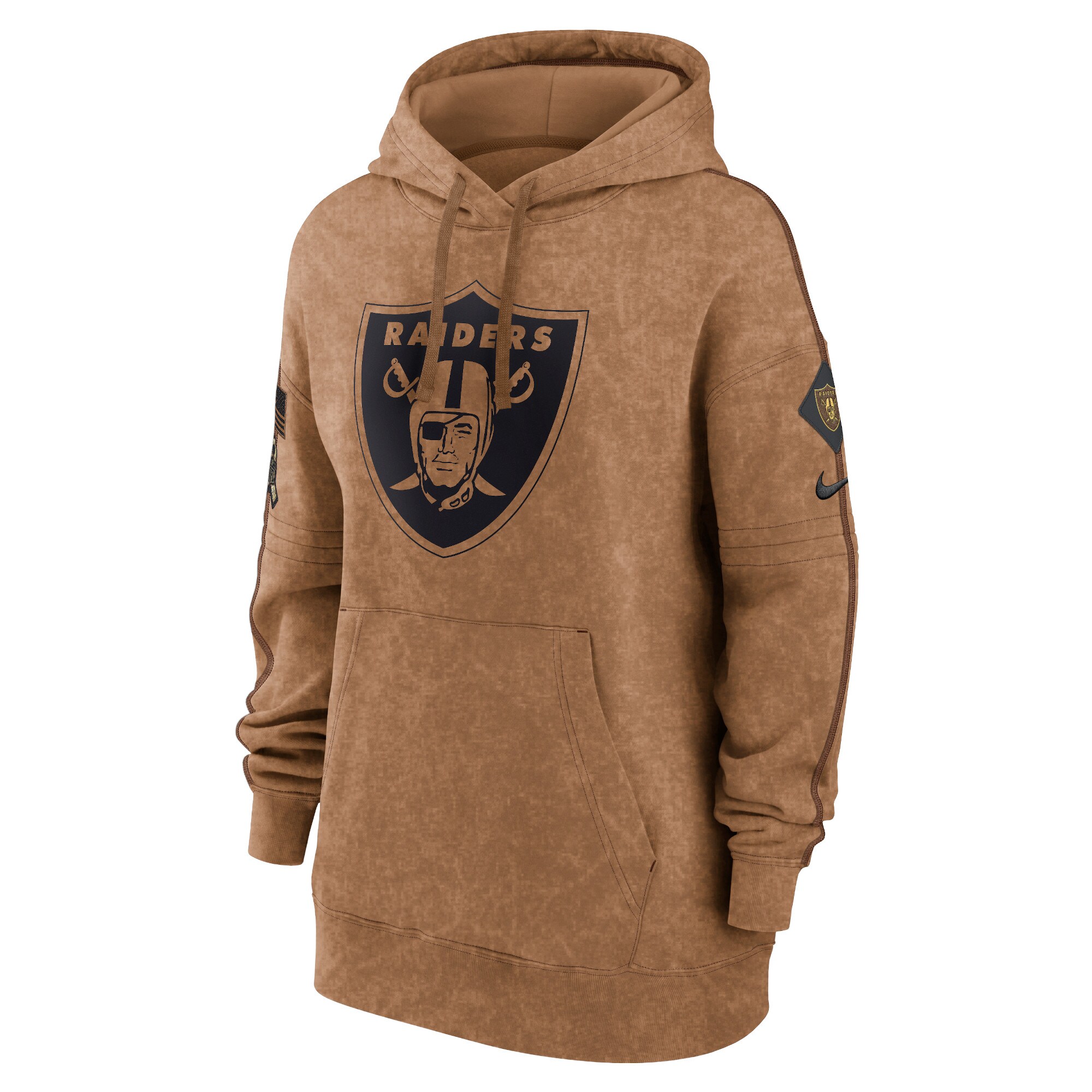 Las Vegas Raiders  Women's 2023 Salute to Service Pullover Hoodie - Brown