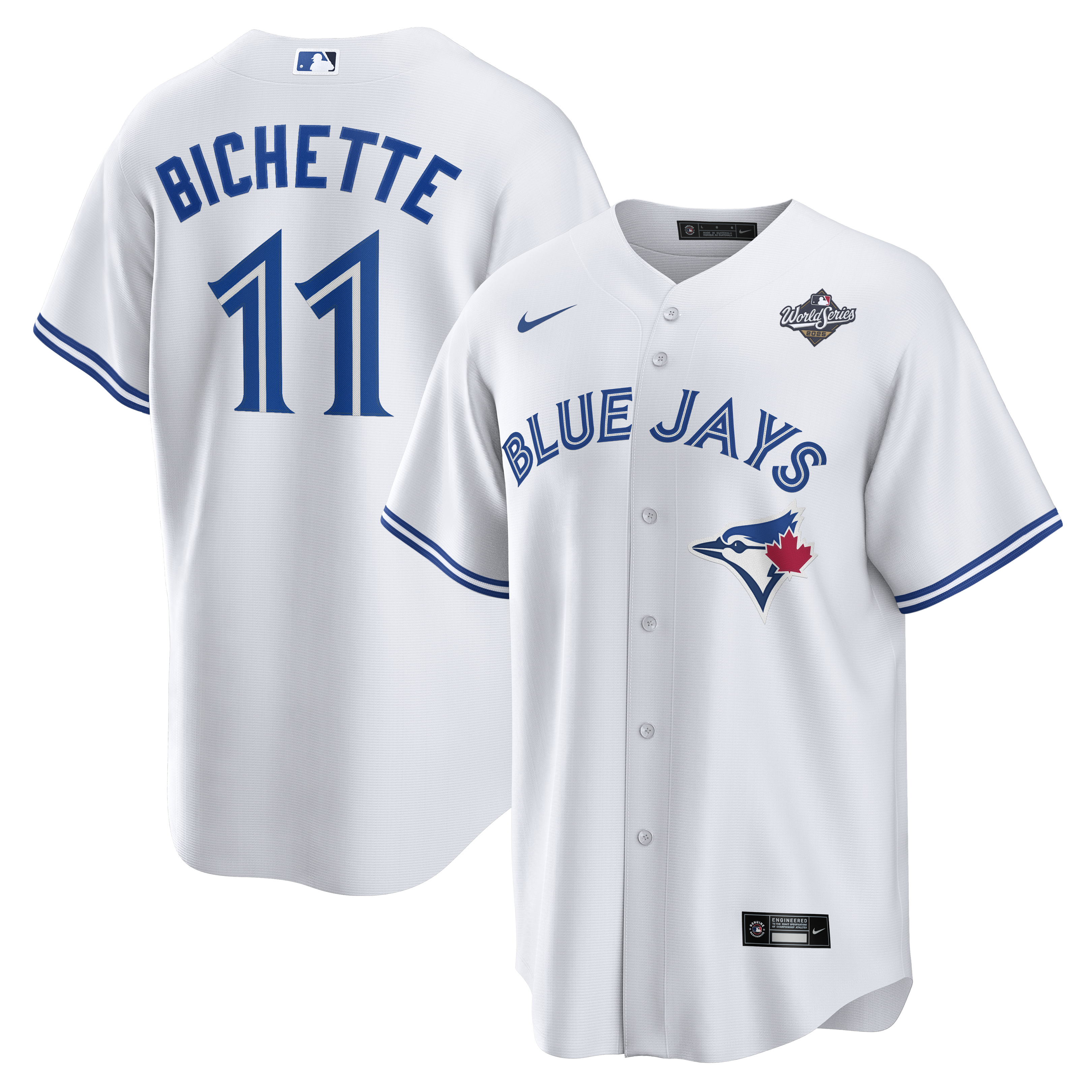 Bo Bichette #11 Toronto Blue Jays 2025 World Series Home Replica Player Jersey - White