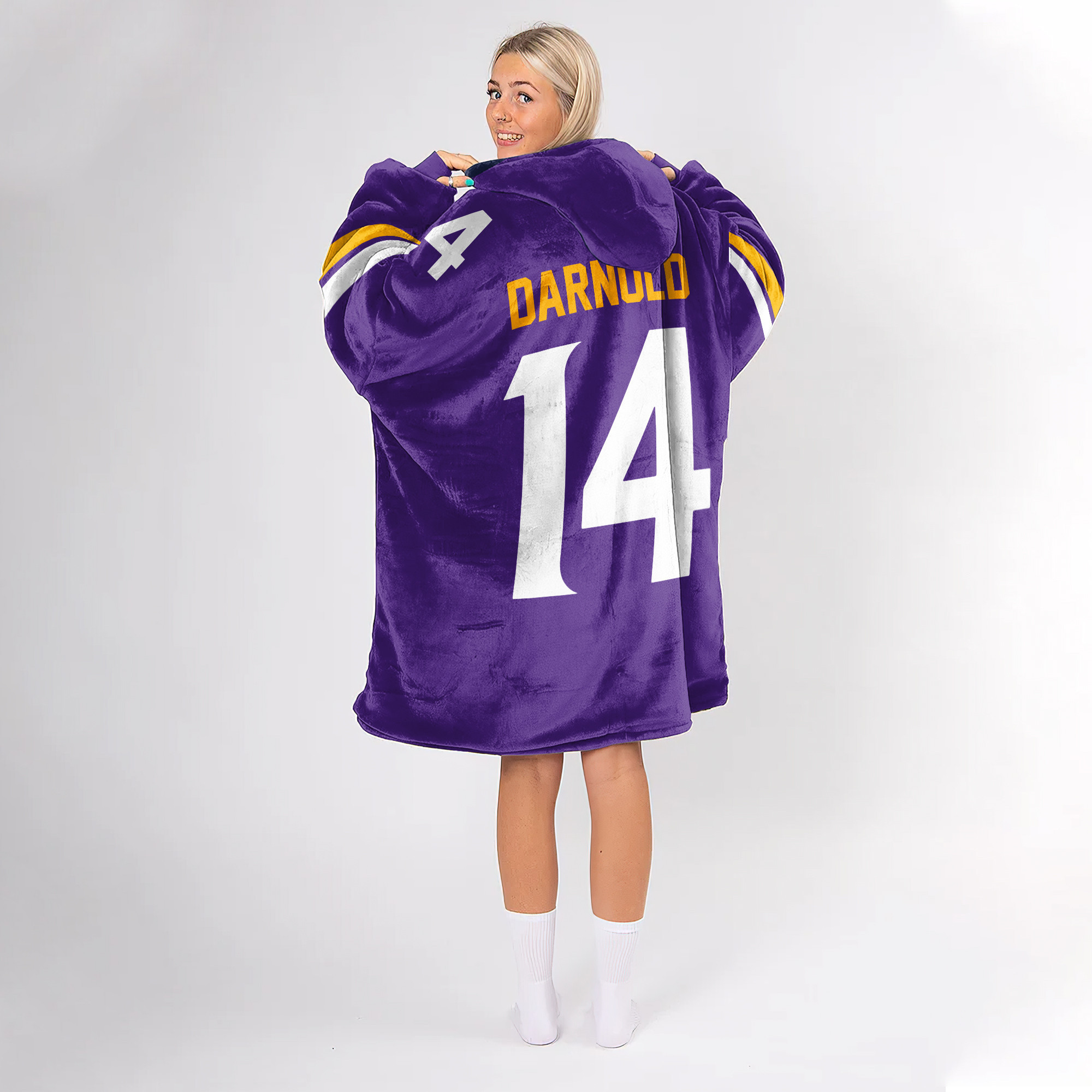 Adult SD 14 Minnesota Football Unisex Blanket Hoodie