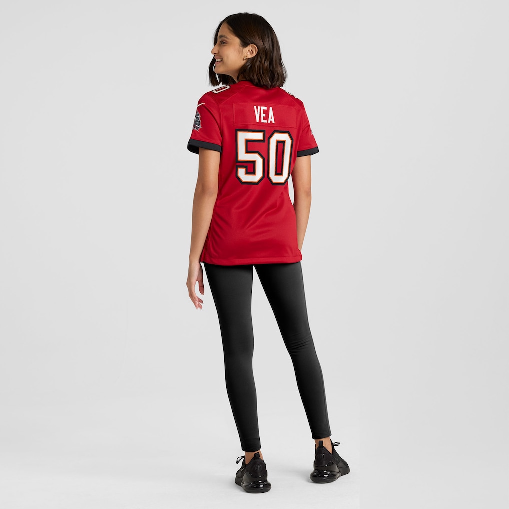 Vita Vea #50  Tampa Bay Buccaneers Women's 50th Season Team Game Jersey - Red