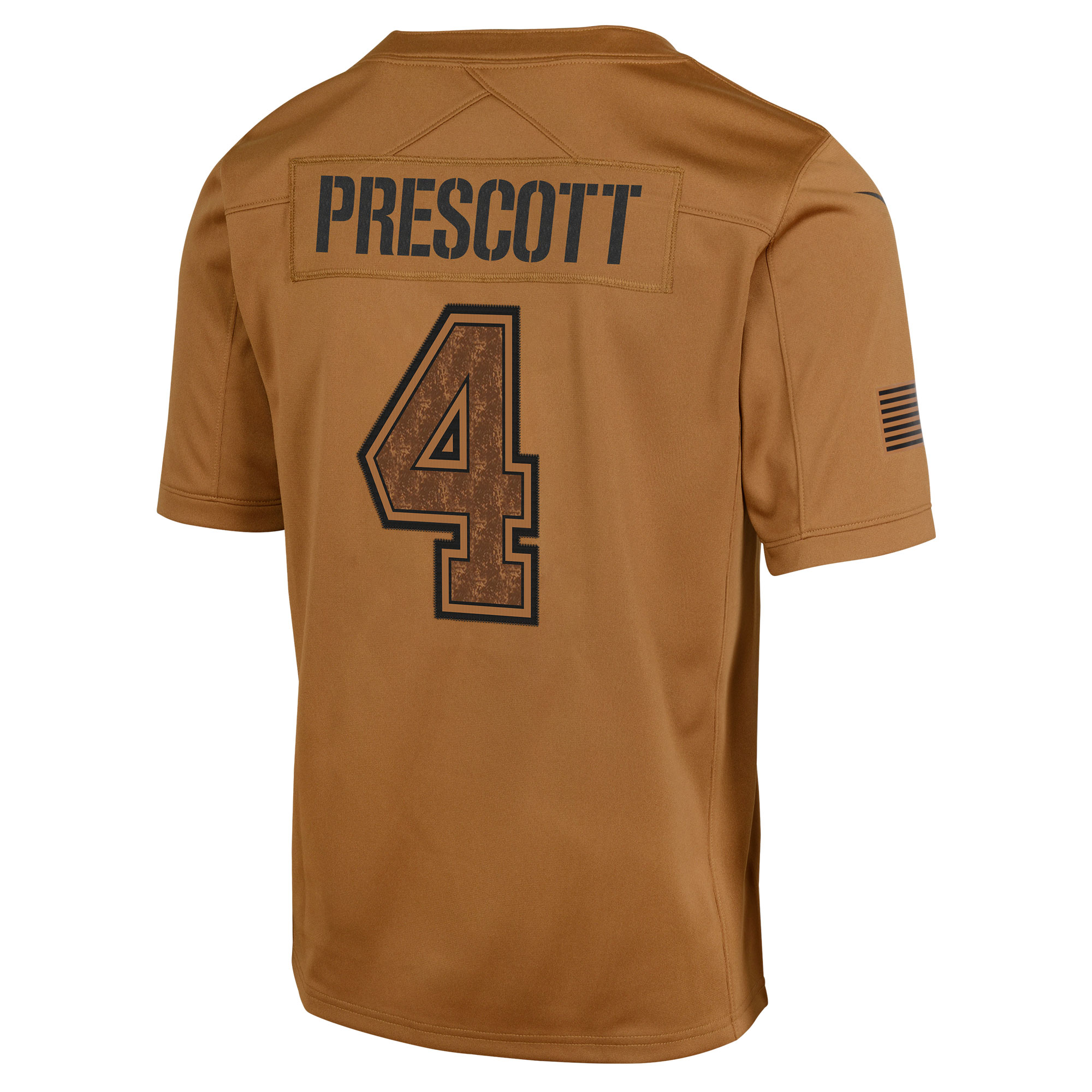 Dak Prescott Dallas Cowboys  Youth 2023 Salute To Service Limited Jersey - Brown