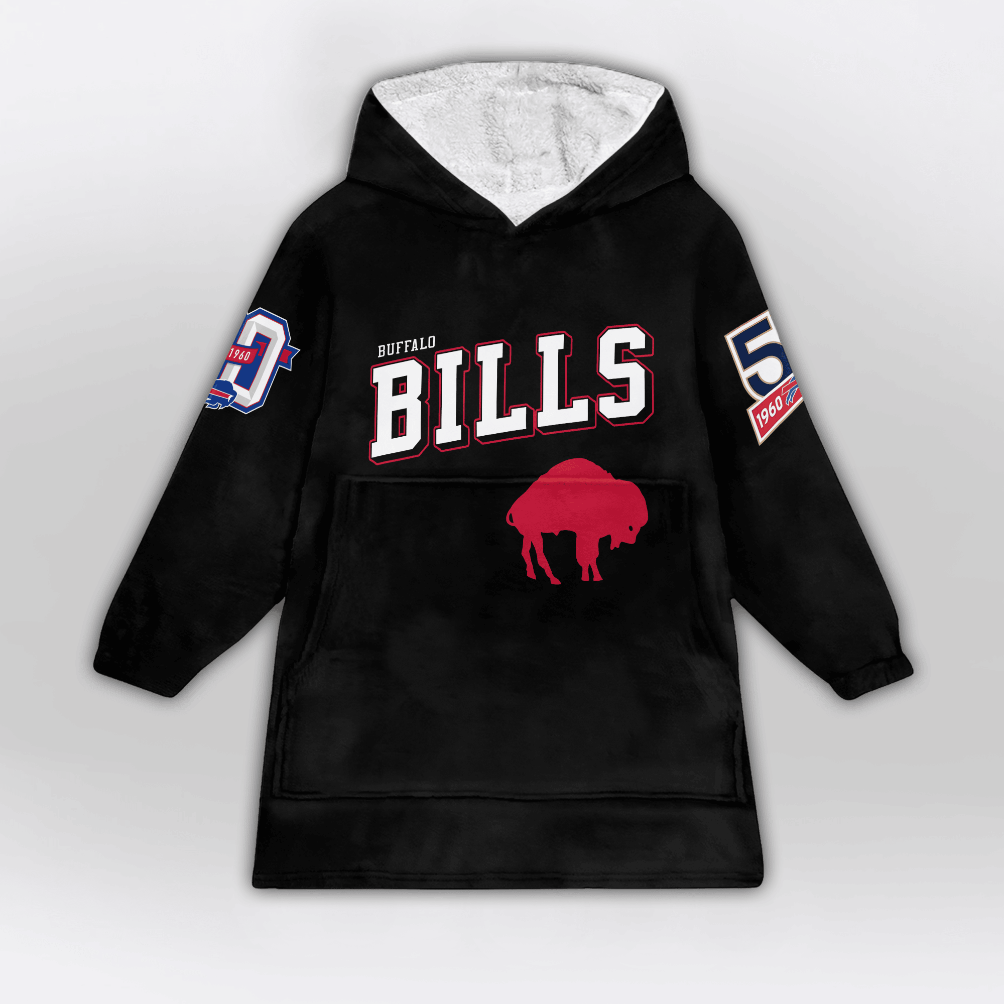Kid Buffalo Football Unisex Blanket Hoodie