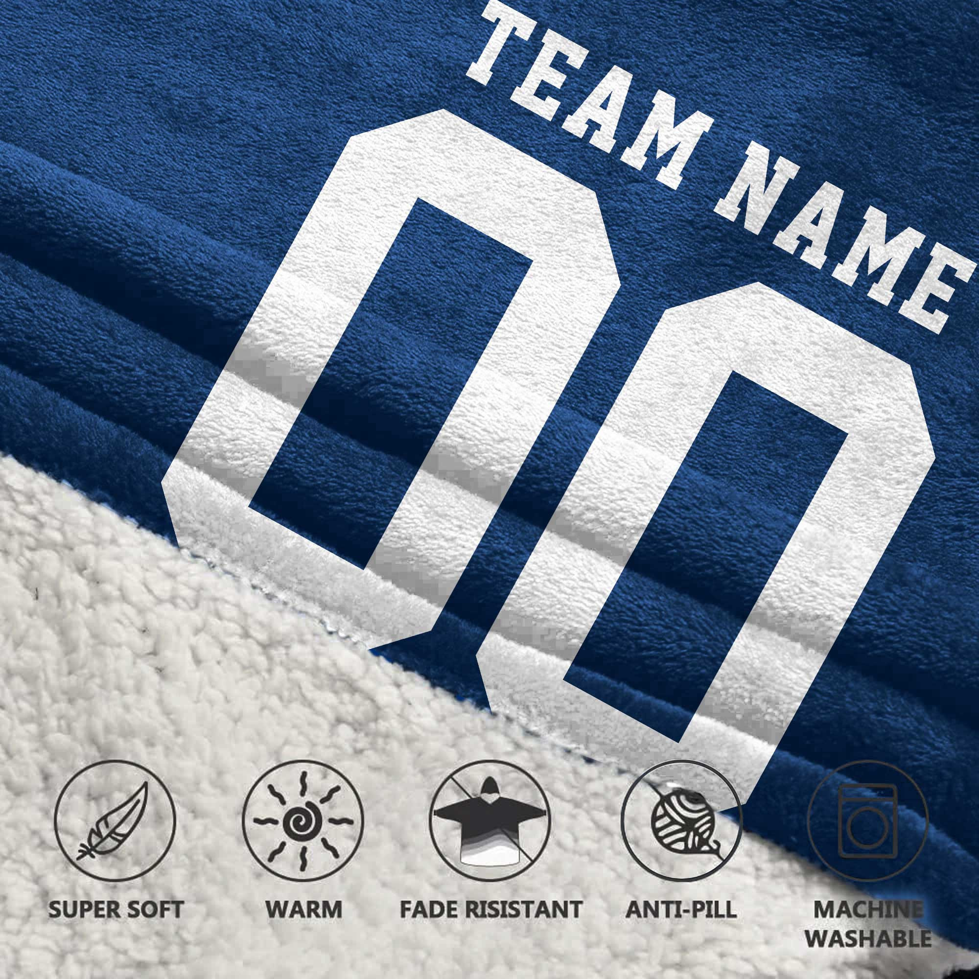 Adult Custom Blanket Hoodie BYU Inspired Color