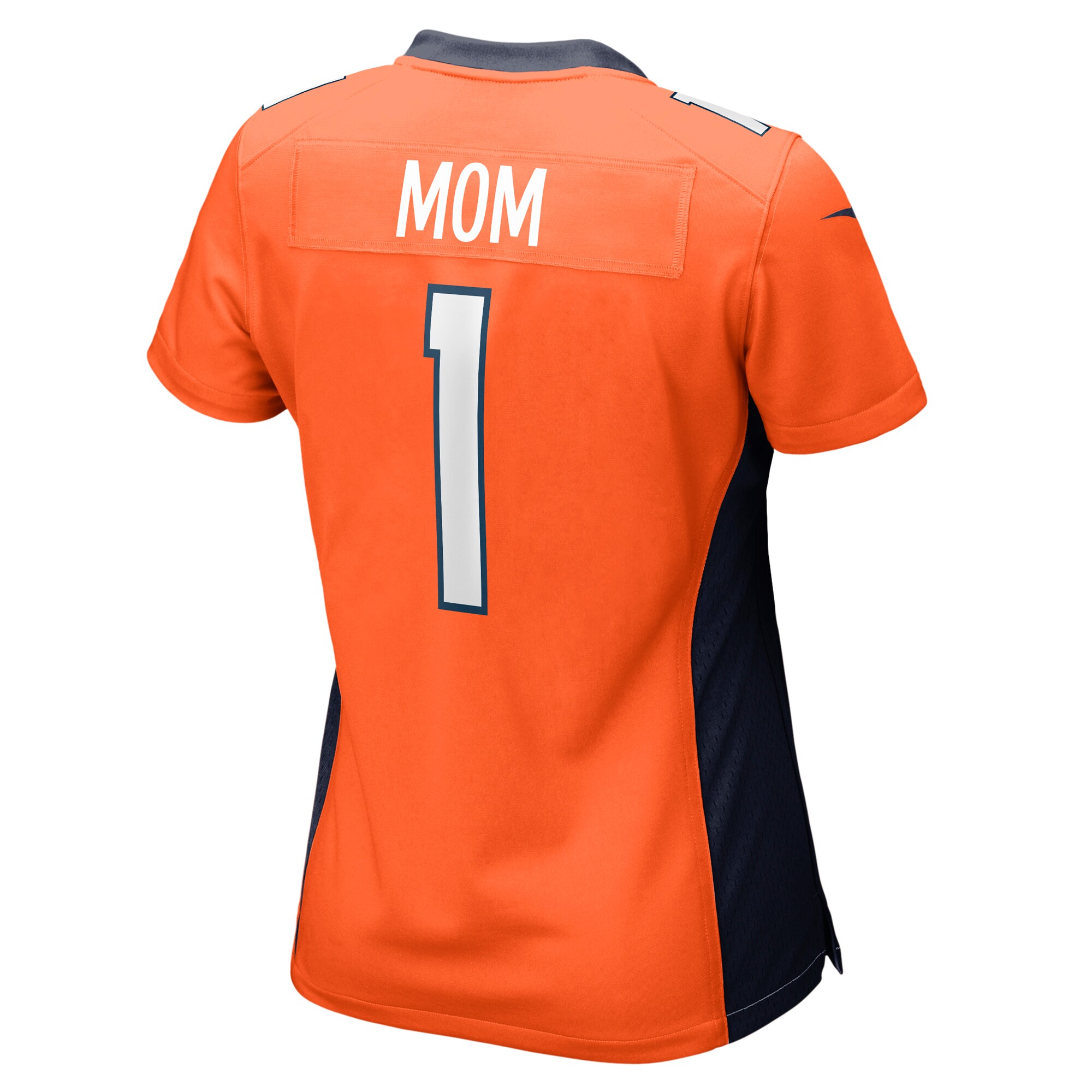 Number 1 Mom Denver Broncos  Women's Game Jersey - Orange