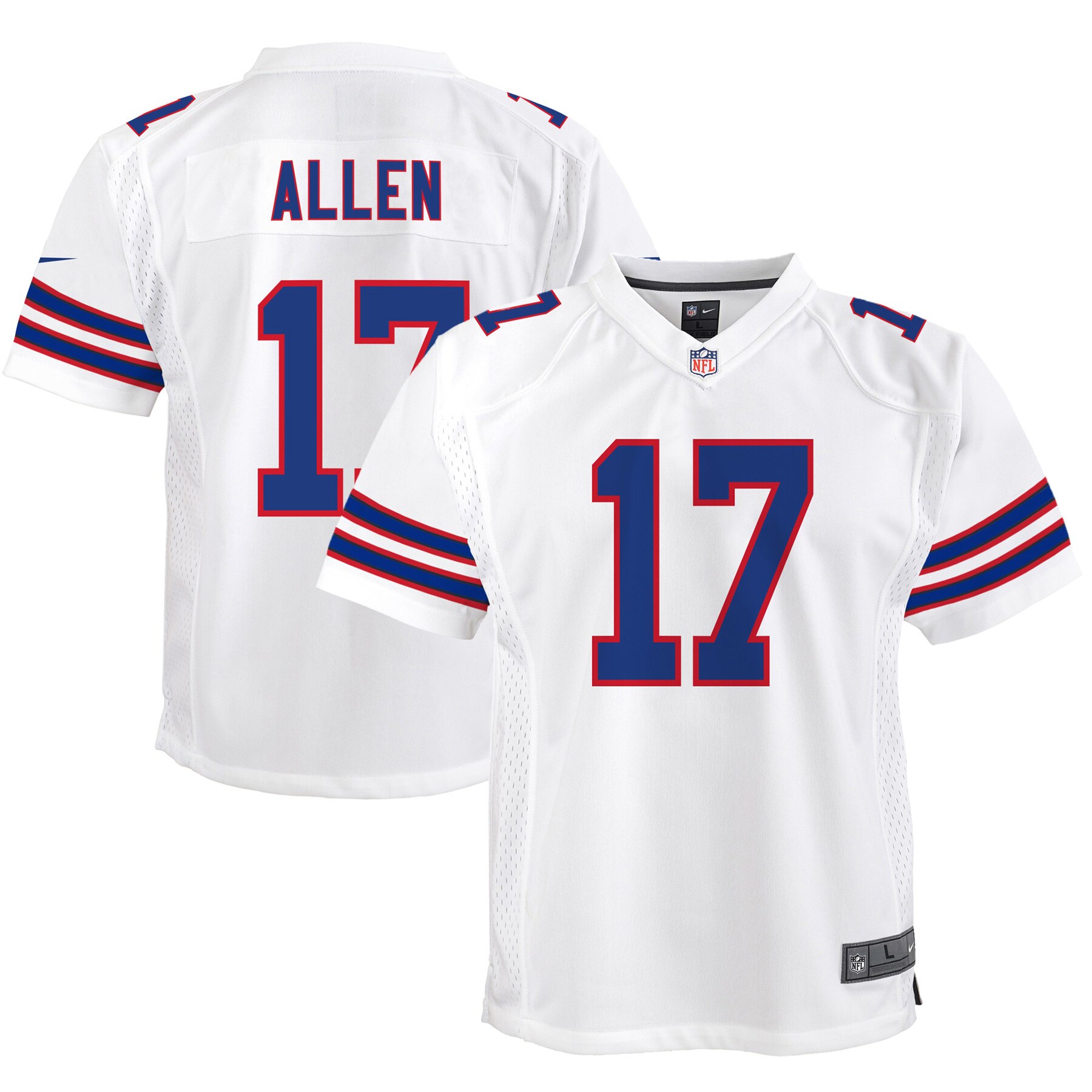 Josh Allen Buffalo Bills  Youth Game Player Jersey - White