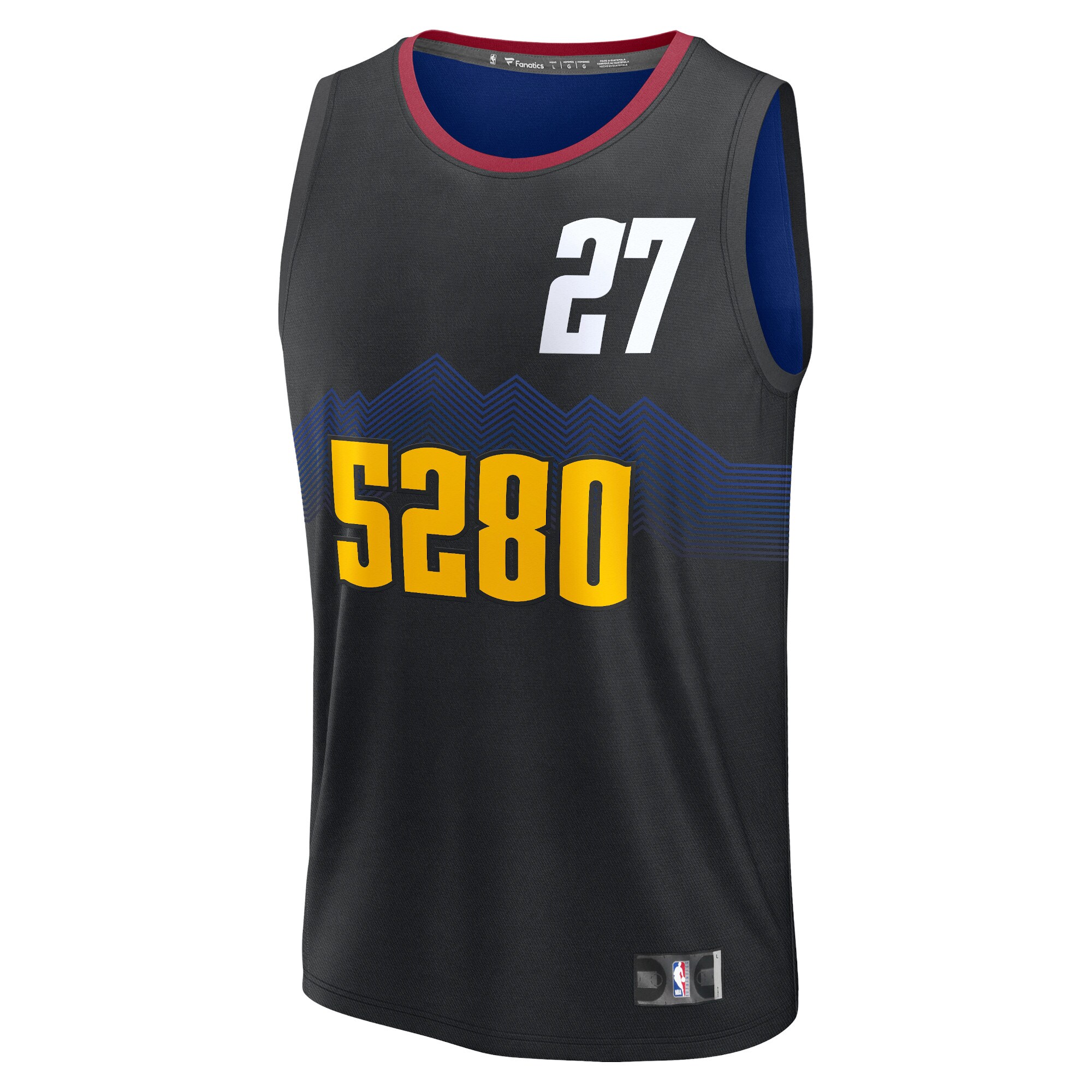 Unisex Denver Nuggets Jamal Murray  Black 2023/24 Fast Break Jersey - City Edition
