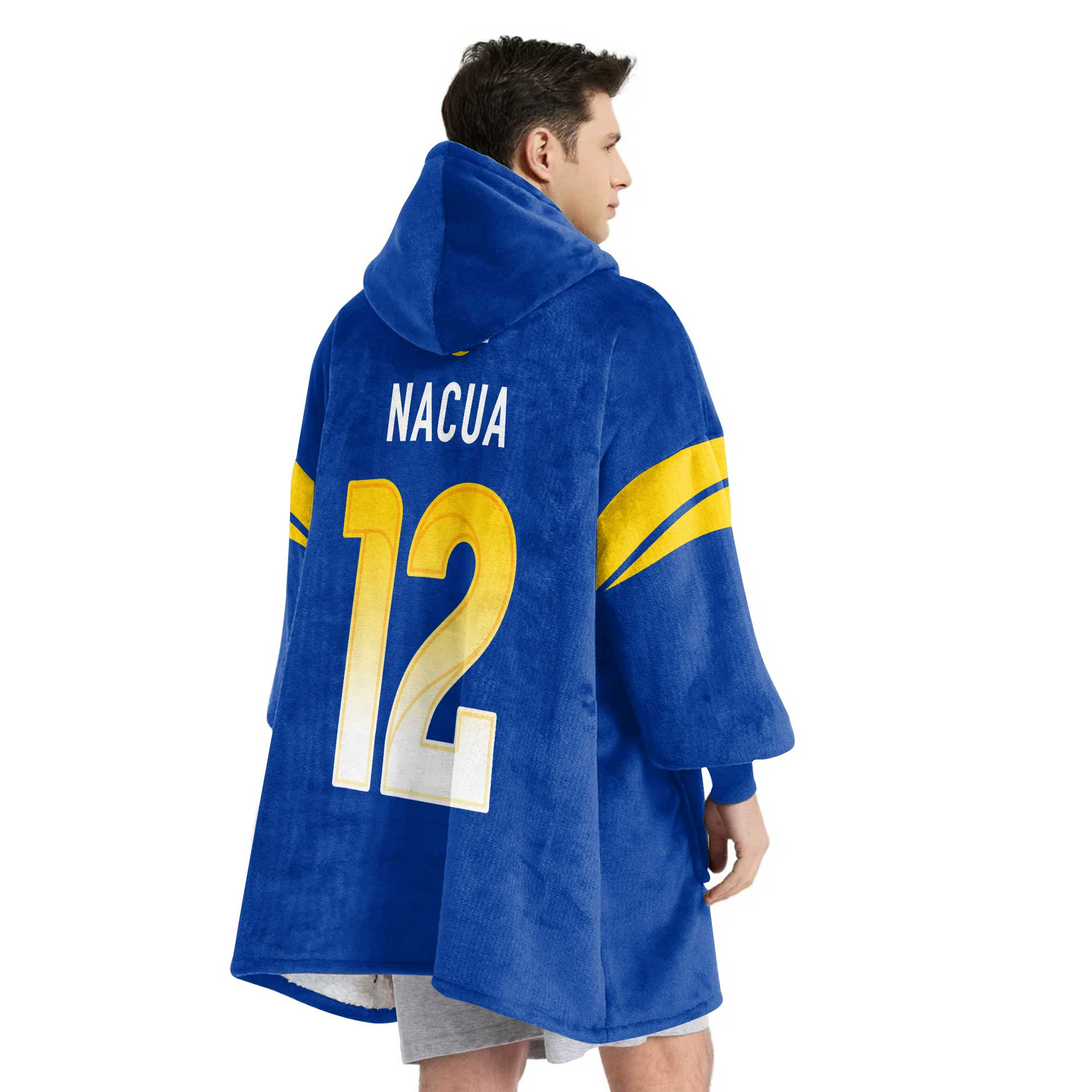 Adult P.N 12 Los Angeles R Football Unisex Blanket Hoodie